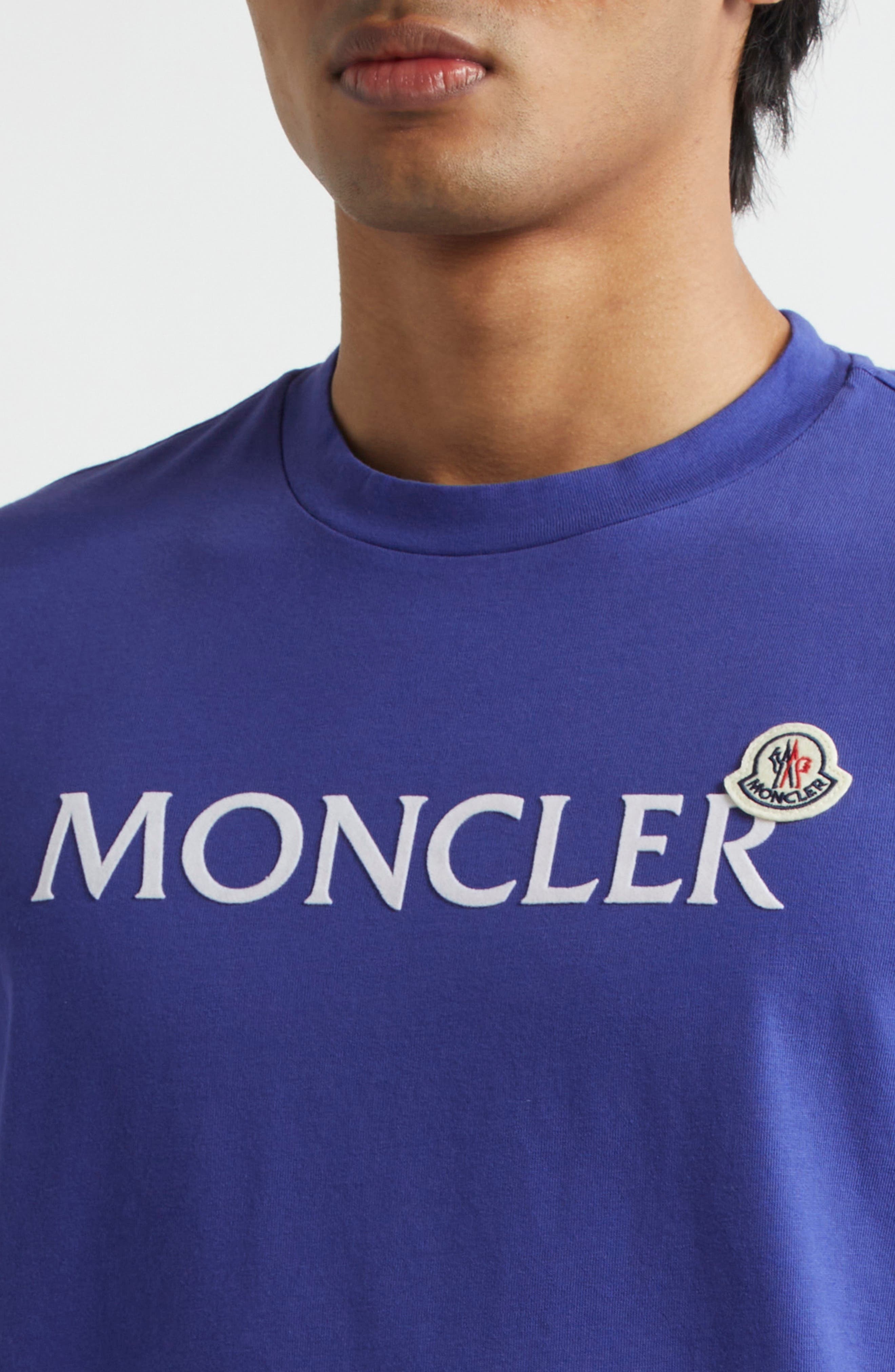 Moncler Logo Patch Graphic T-Shirt in Blackberry Jam at Nordstrom - 4