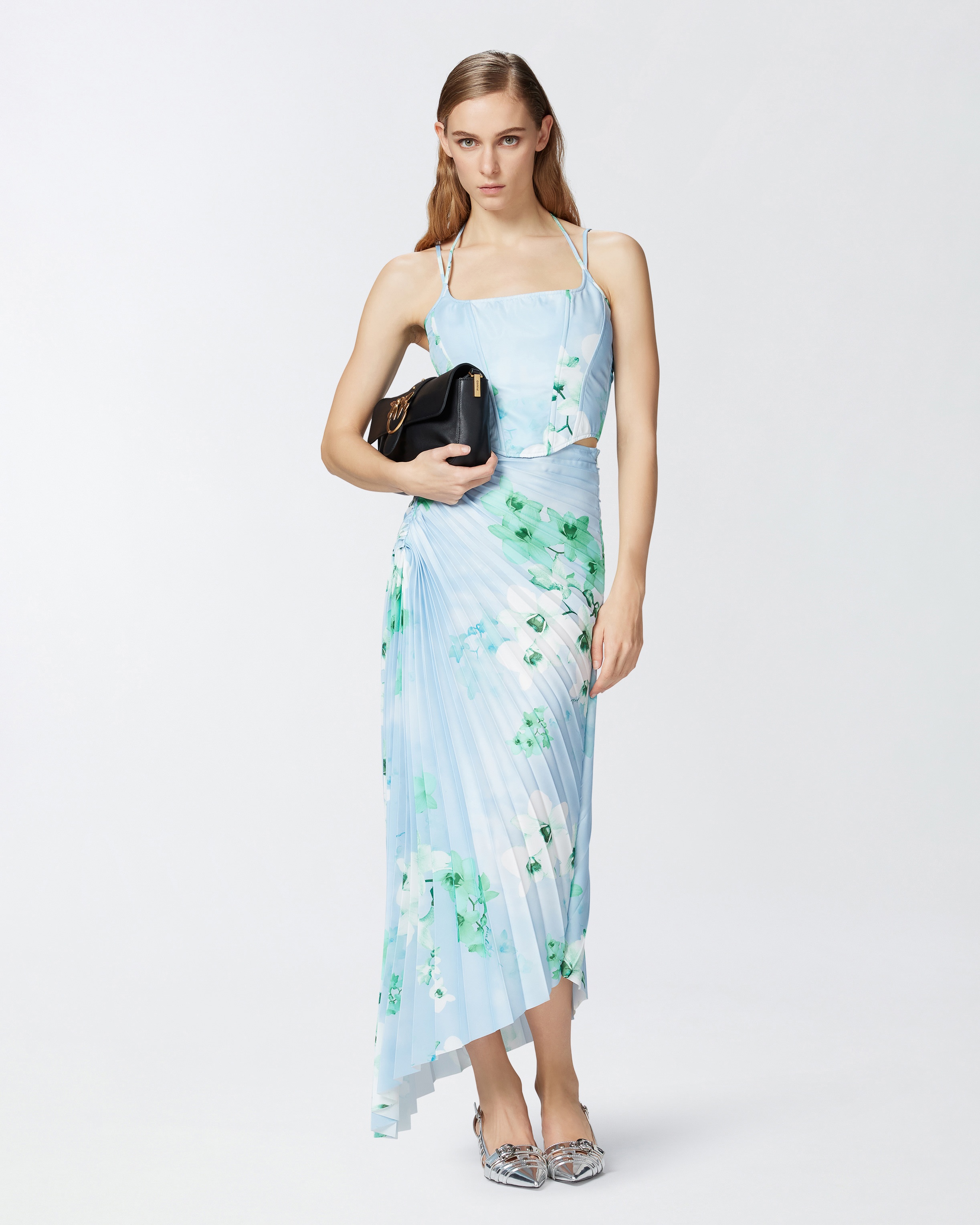 PLEATED MIDI SKIRT WITH FLORAL PRINT - 2