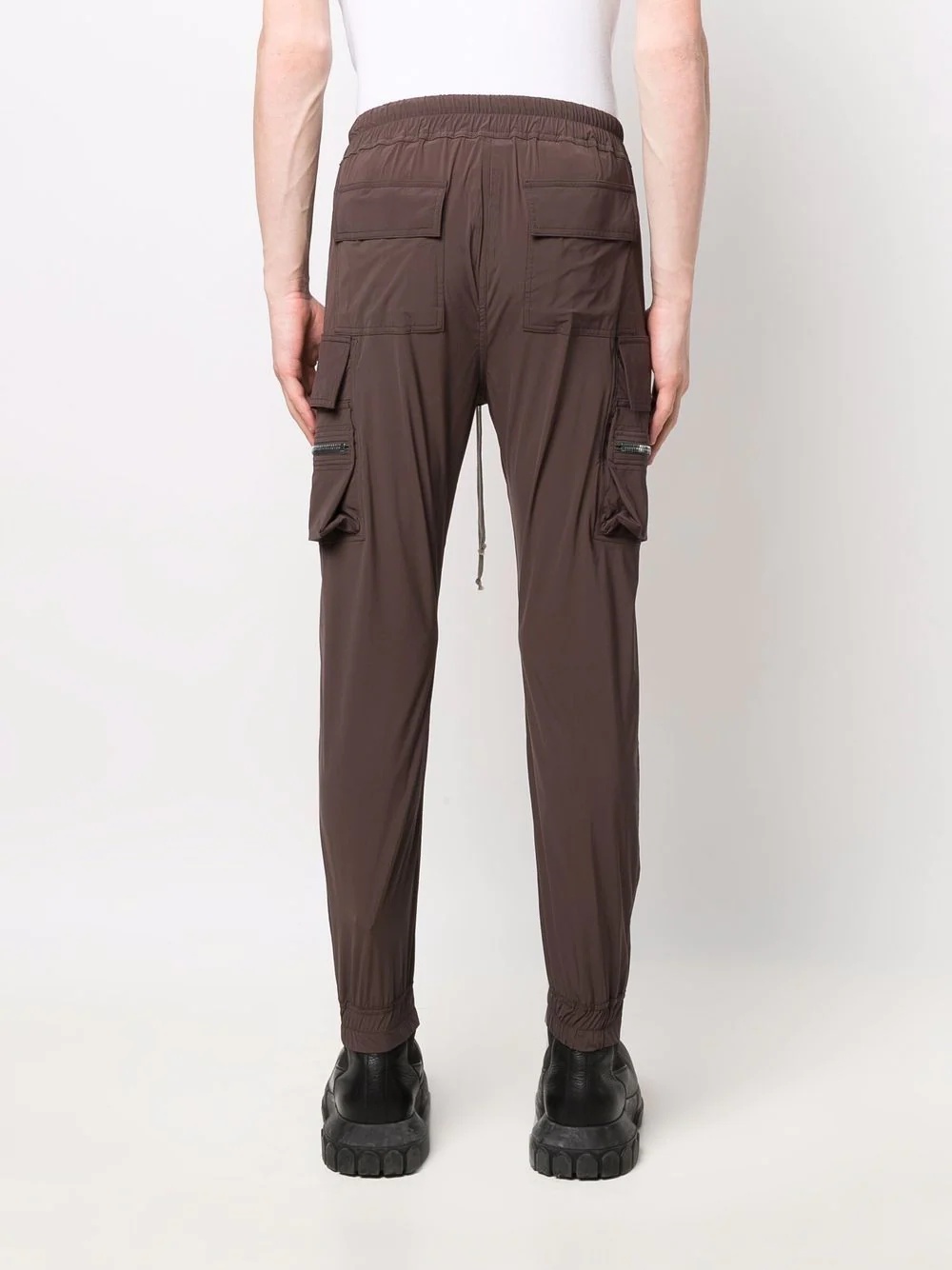 drawstring-waist multiple-pocket trousers - 4