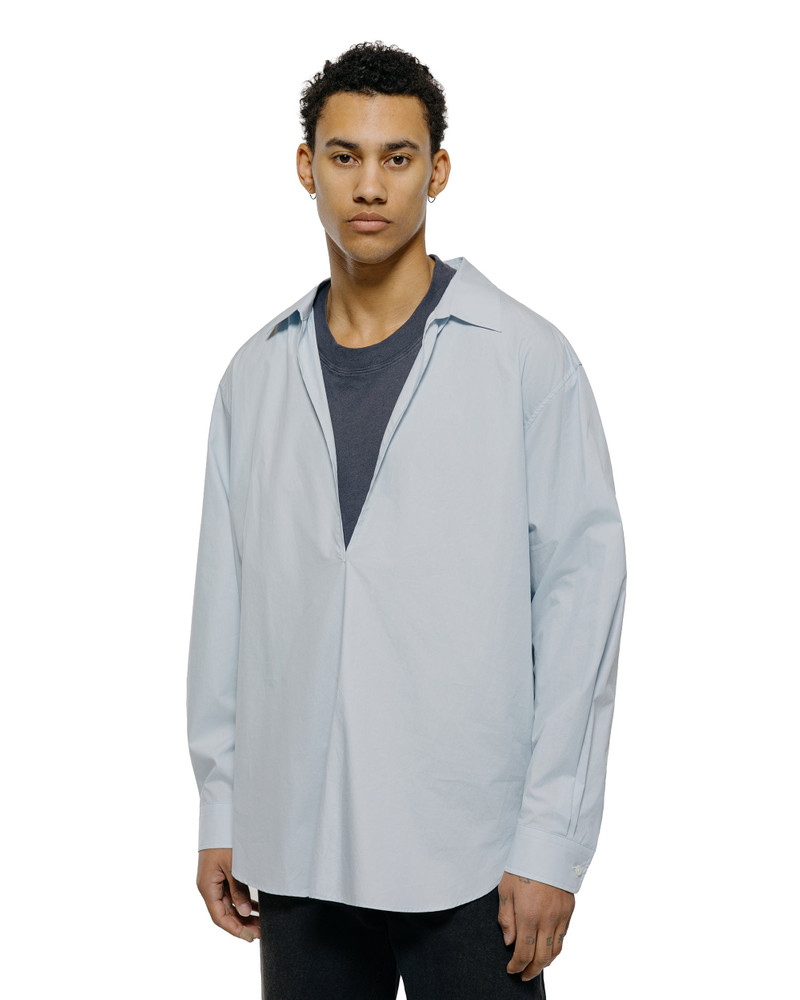 ssstein Suvin Cotton Oversized Skipper Shirt Off Blue outlook