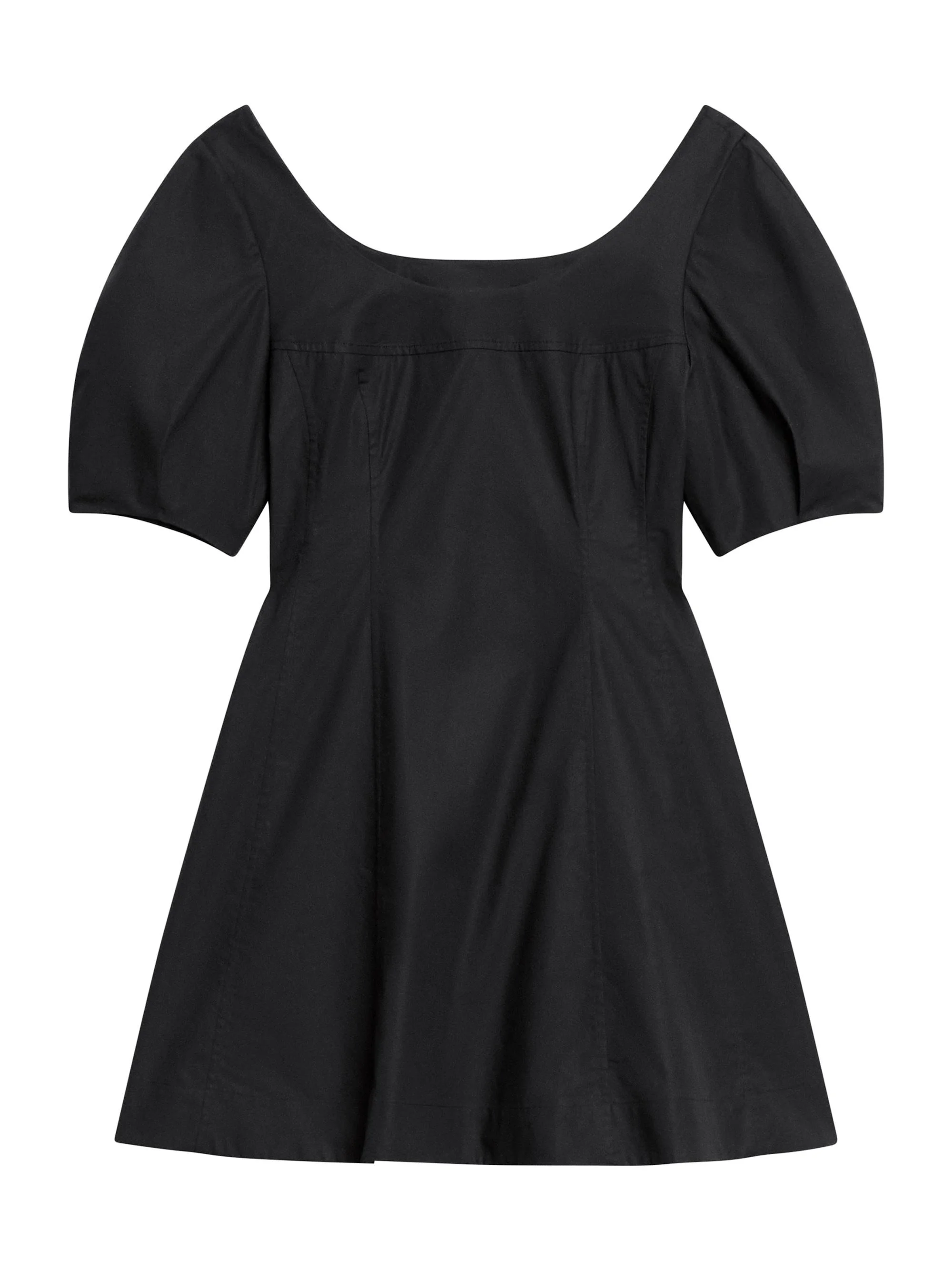 Women's City Stretch-Cotton Fit & Flare Minidress - Black - 1