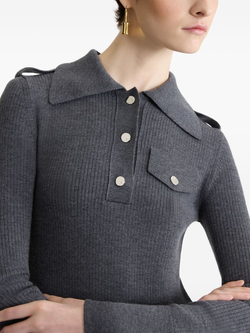 ribbed polo midi dress 4