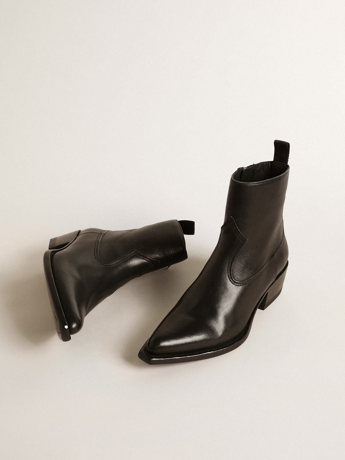 Women’s Debbie boots in black leather - 2