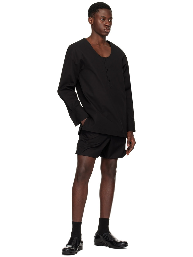 We11done Black Scoop Neck Shirt outlook