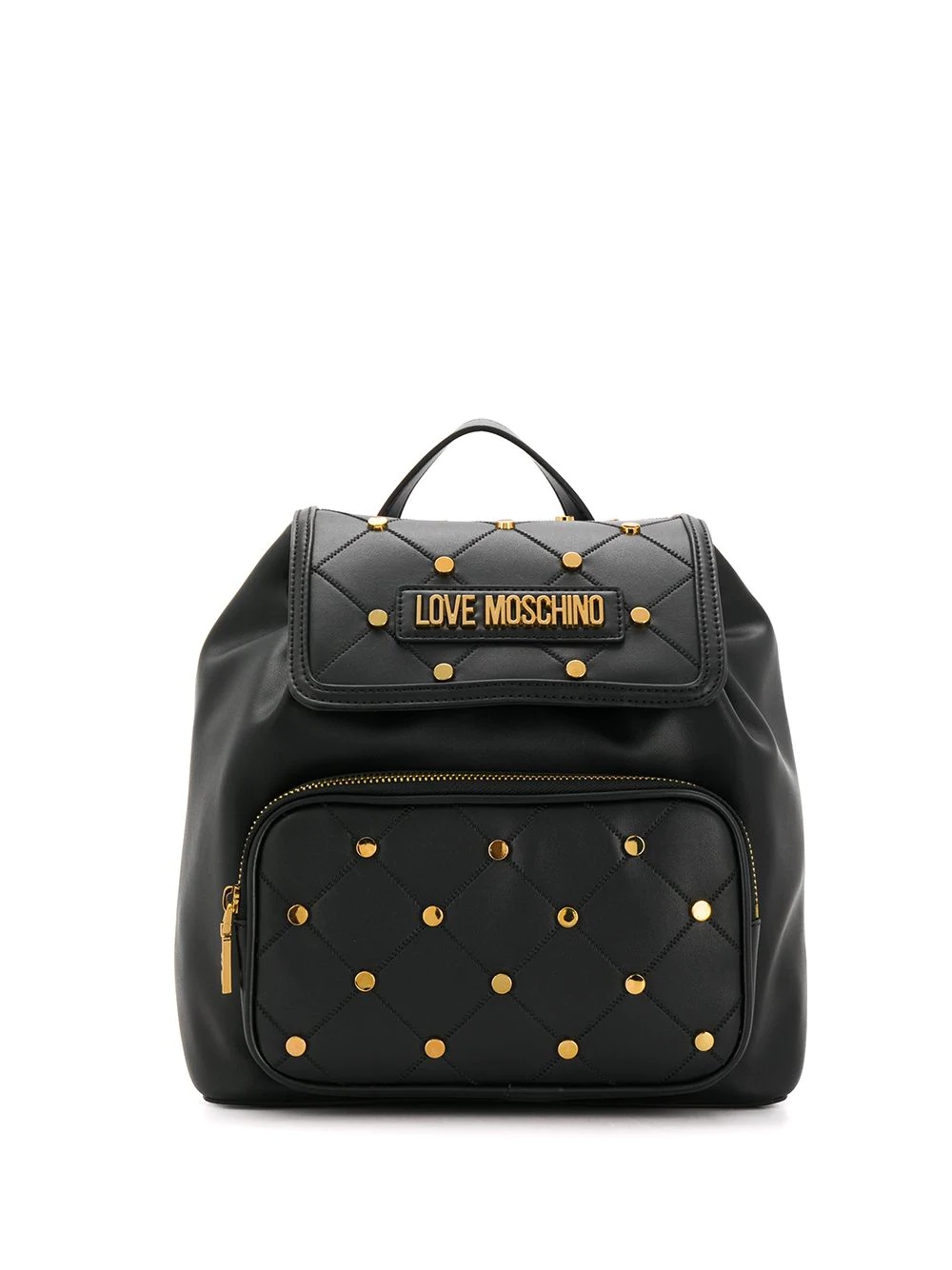 studded quilted backpack - 1