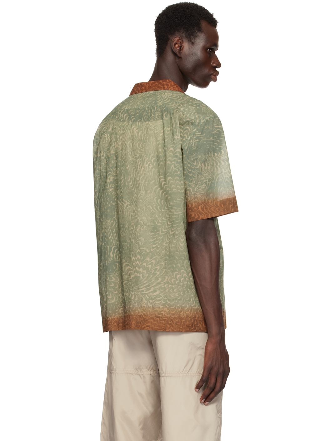 Green Boxy Cotton Shirt - 3