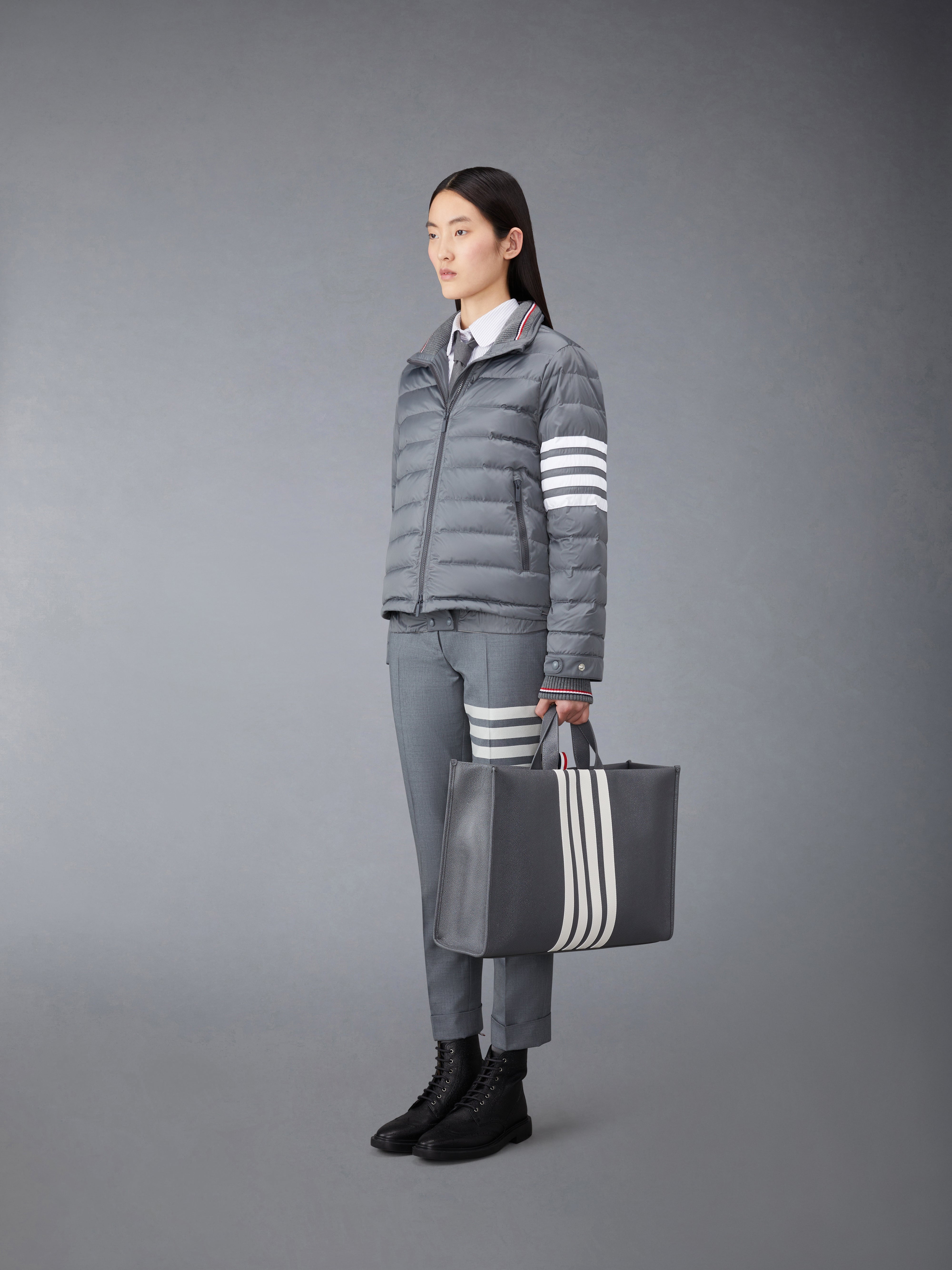 PEBBLE GRAIN 4-BAR SQUARED TOTE - 4