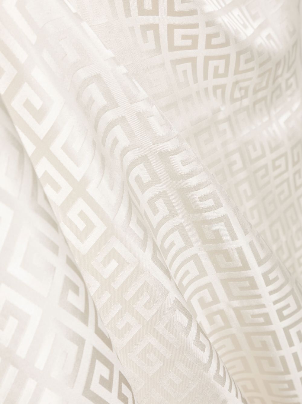 monogram-print silk scarf - 3