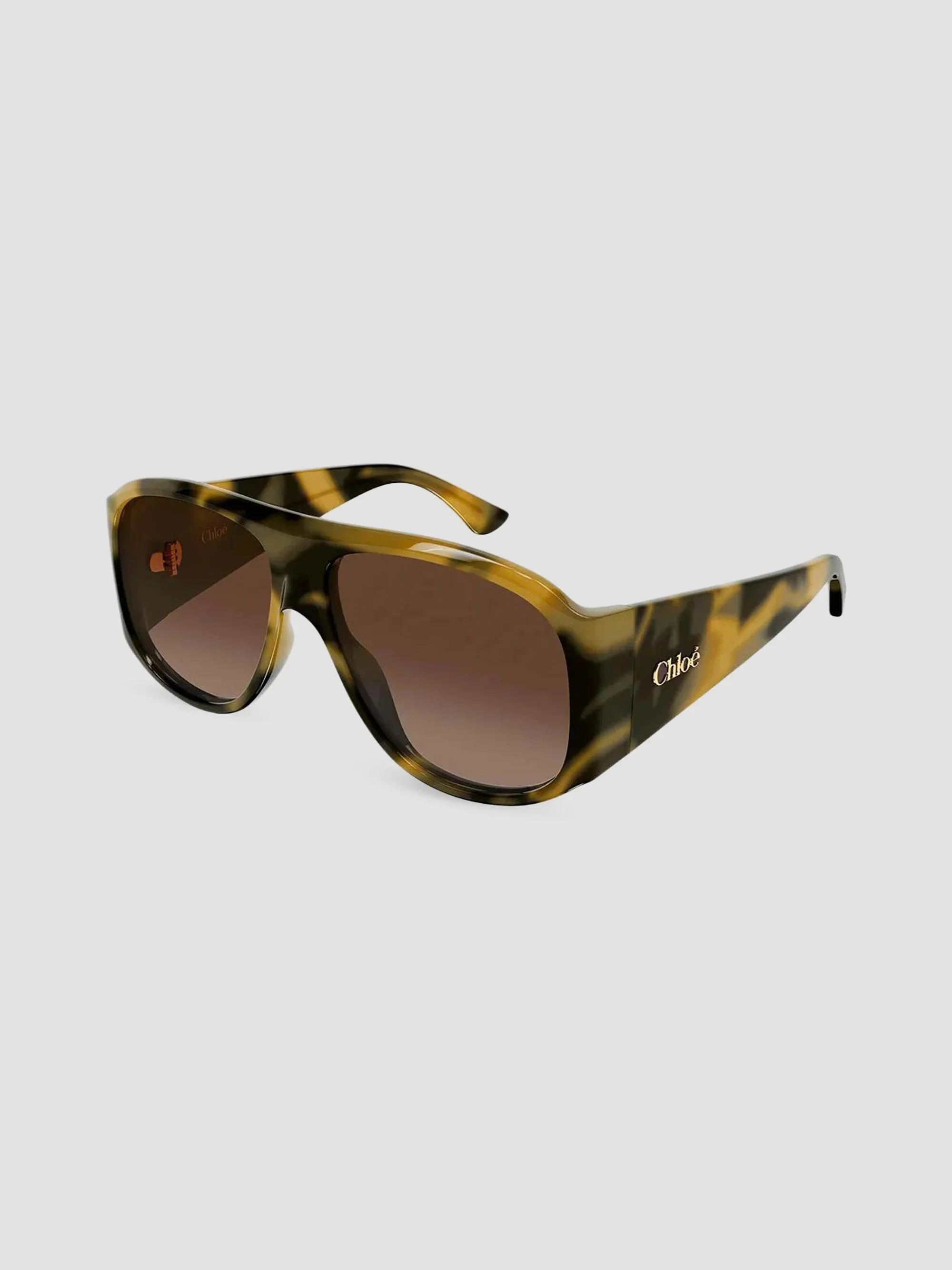 Women's 60MM Geometric Sunglasses - Havana - 1
