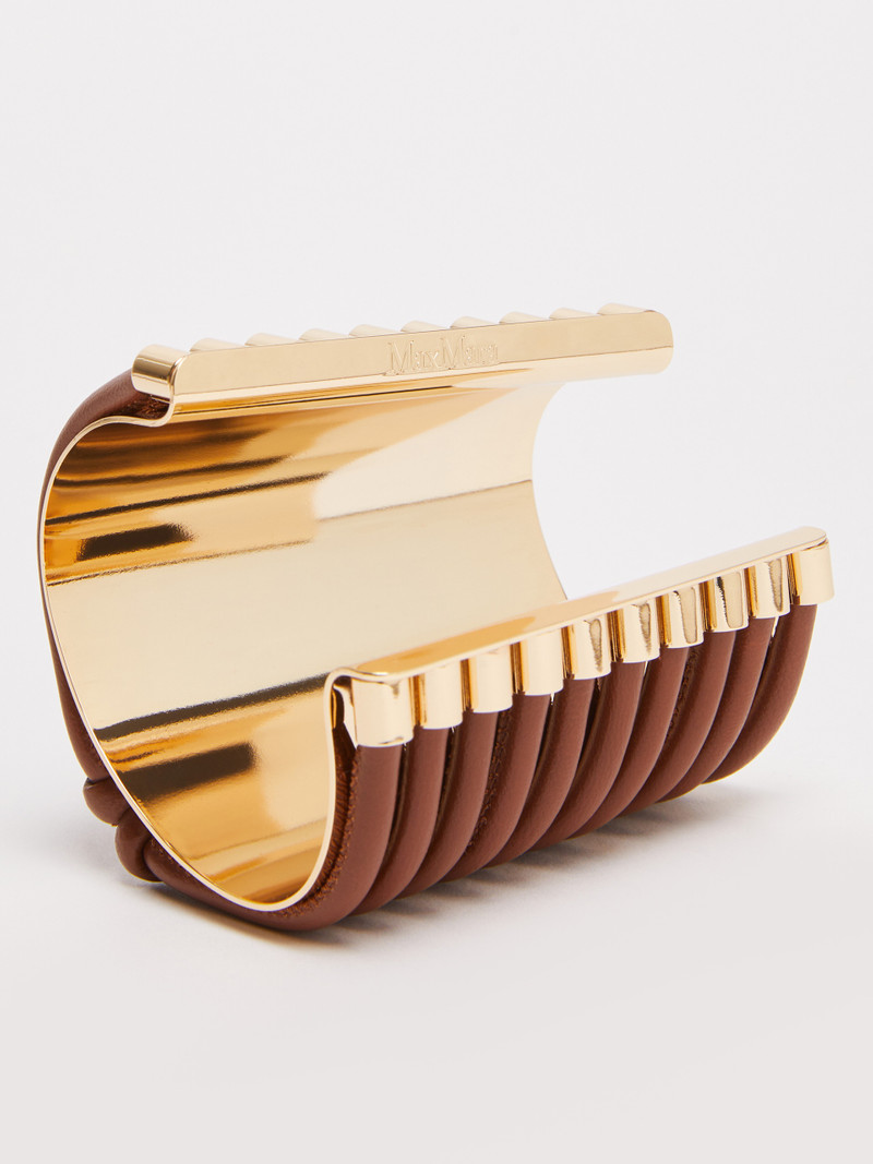 Max Mara MUSCHIO Wide leather bracelet outlook