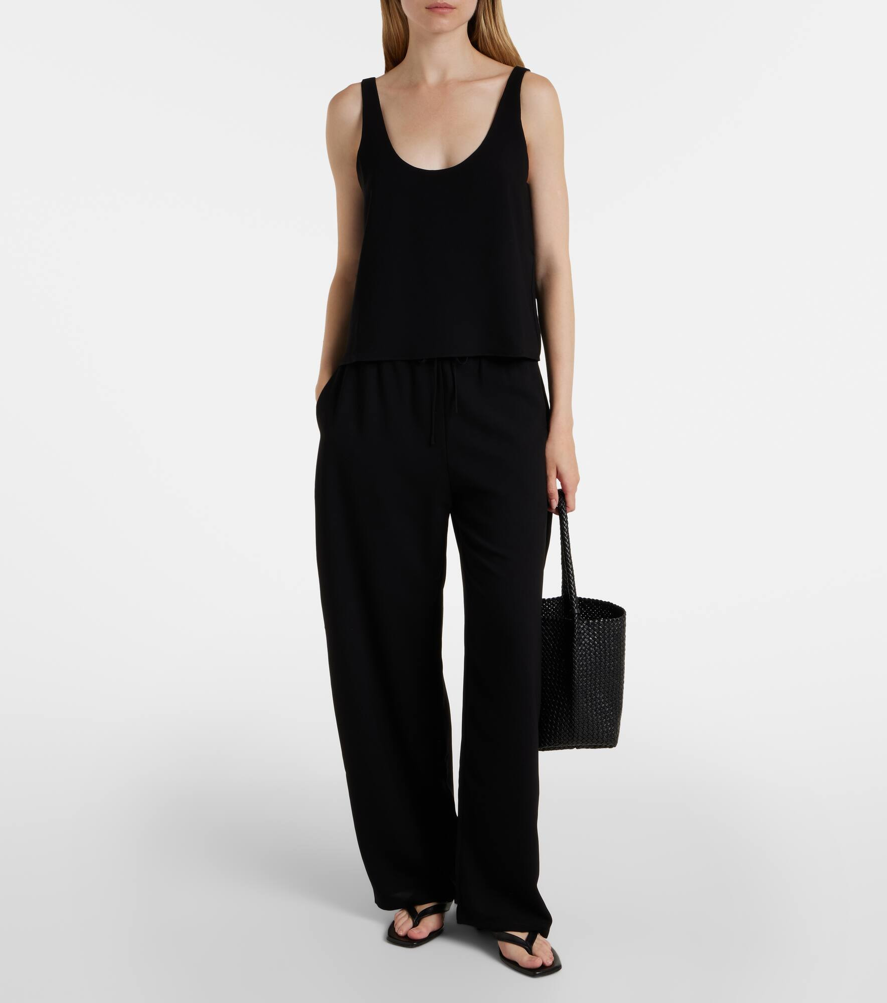 Ari crêpe straight pants - 2