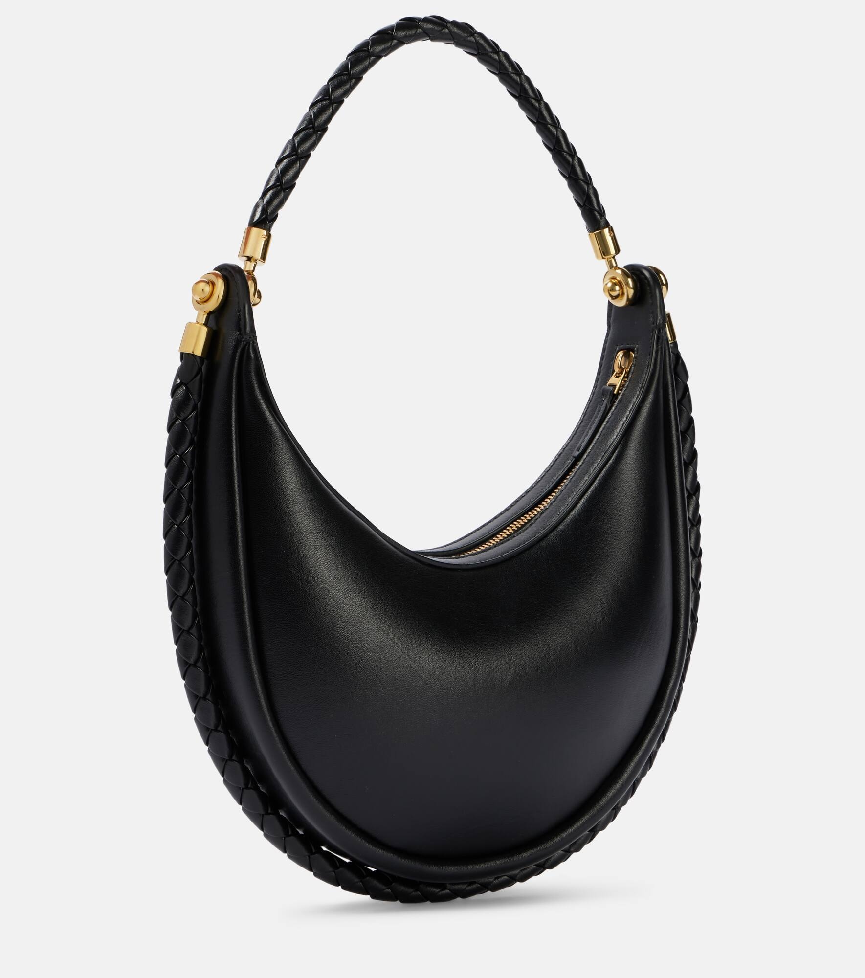 ★BOTTEGA VENETA★ Hula Hoop Shoulder Bag Black 794902V3IW11 Bottega Veneta - Hula Hoop Black Leather Shoulder Bag