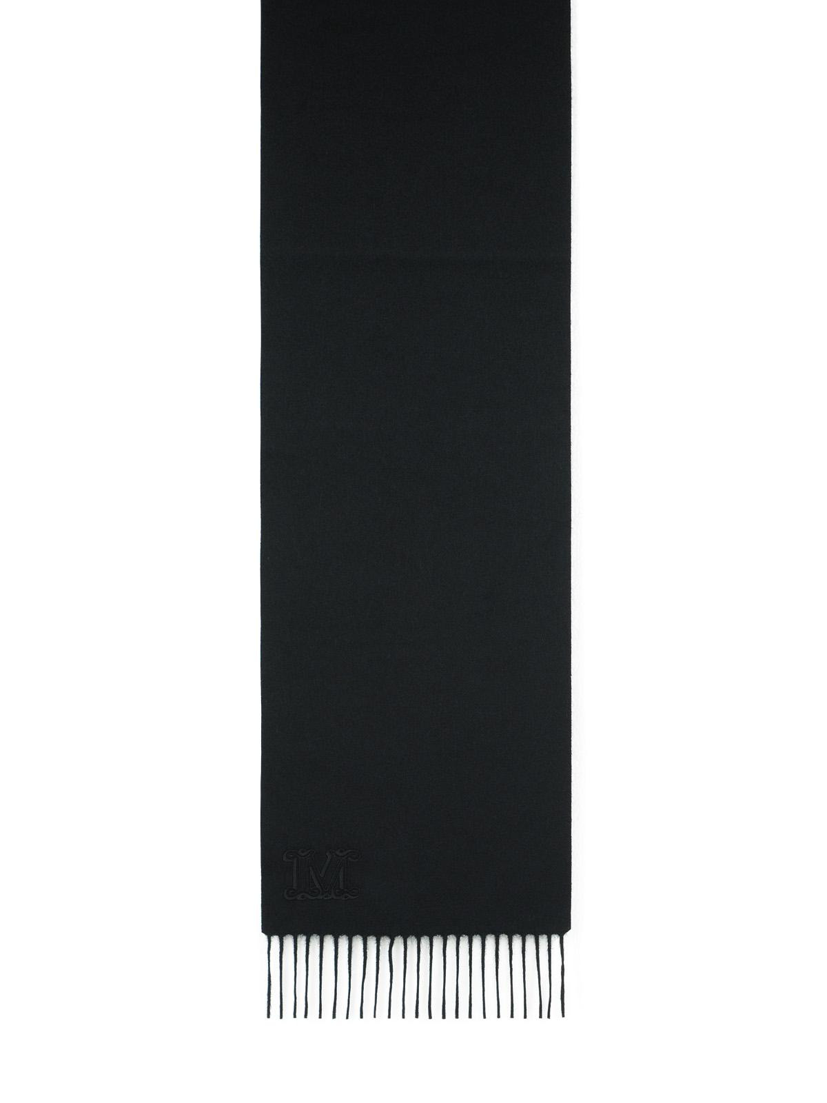 Max Mara 'Wsdalia' Cashmere Stole With Black 'Monogram' Embroidery Women - 1