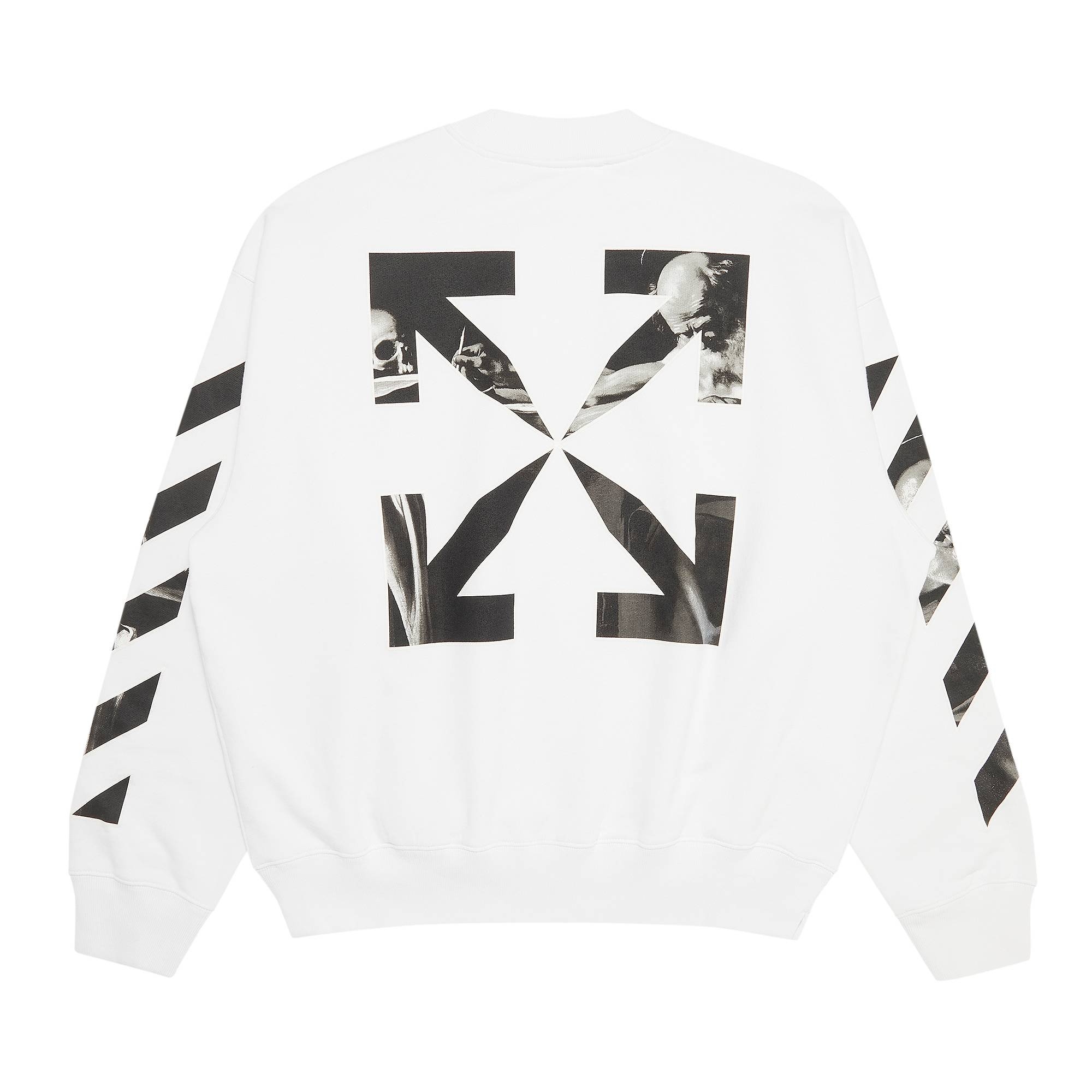 Off-White Carav Arrow Skate Crewneck 'White/Black' - 2