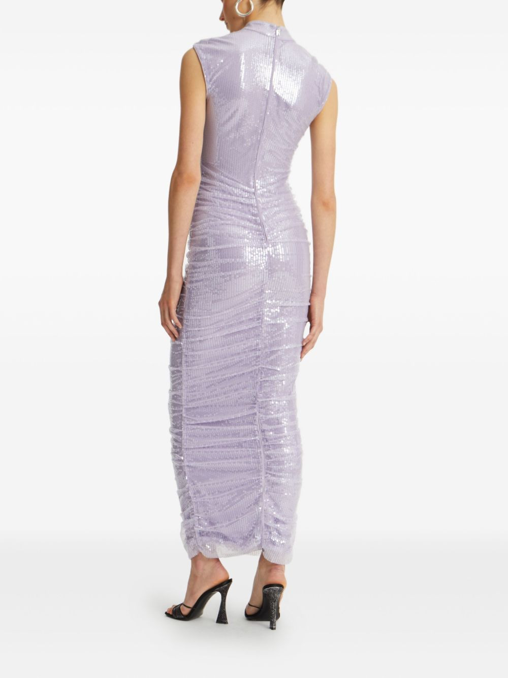 sequin high-neck midi dress - 3