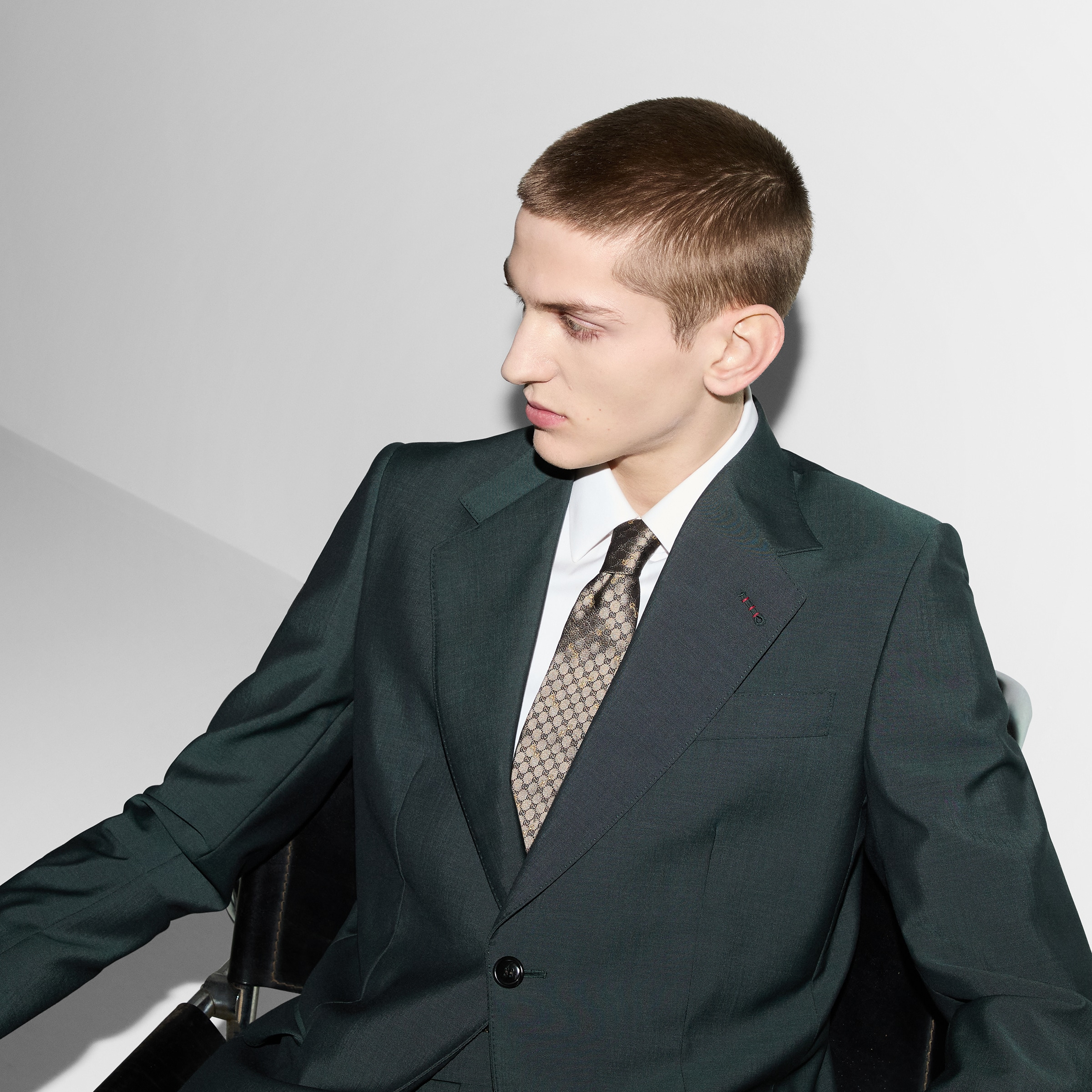 GG silk jacquard tie - 3