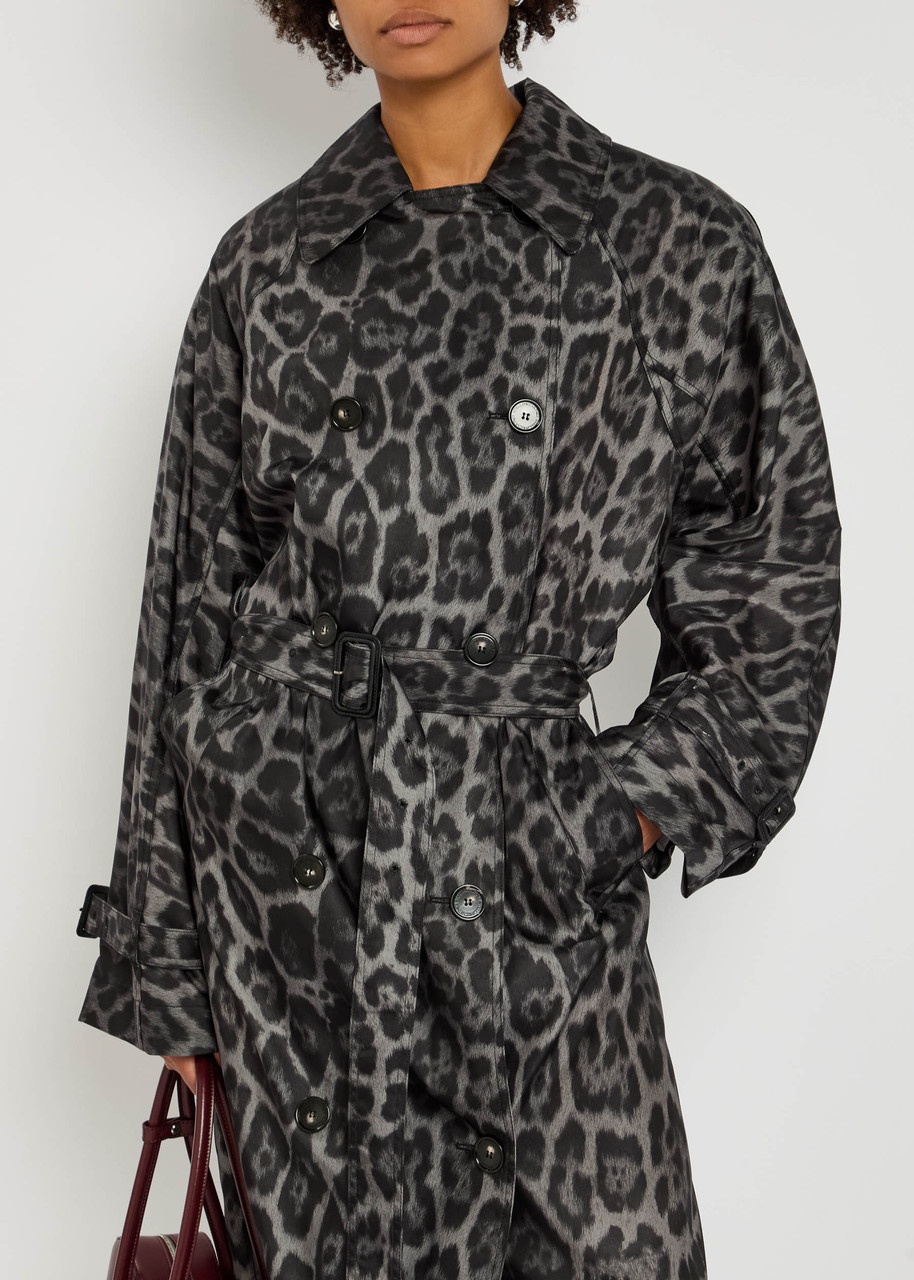 Stella Mccartney Leopard-print Shell Trench Coat - 5