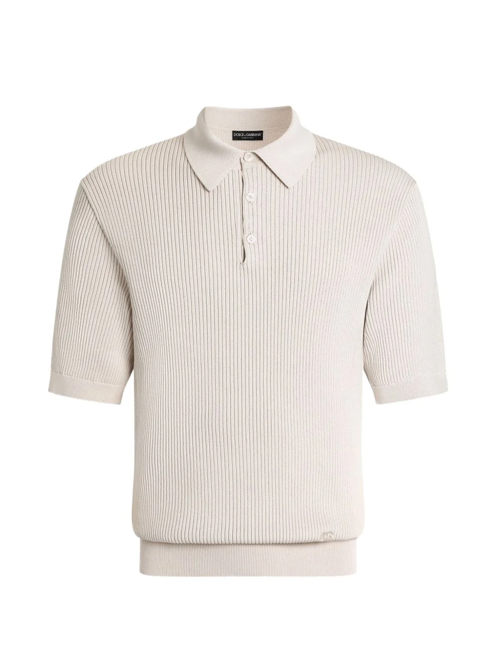 Micro-Rib Cotton Polo Shirt - 1