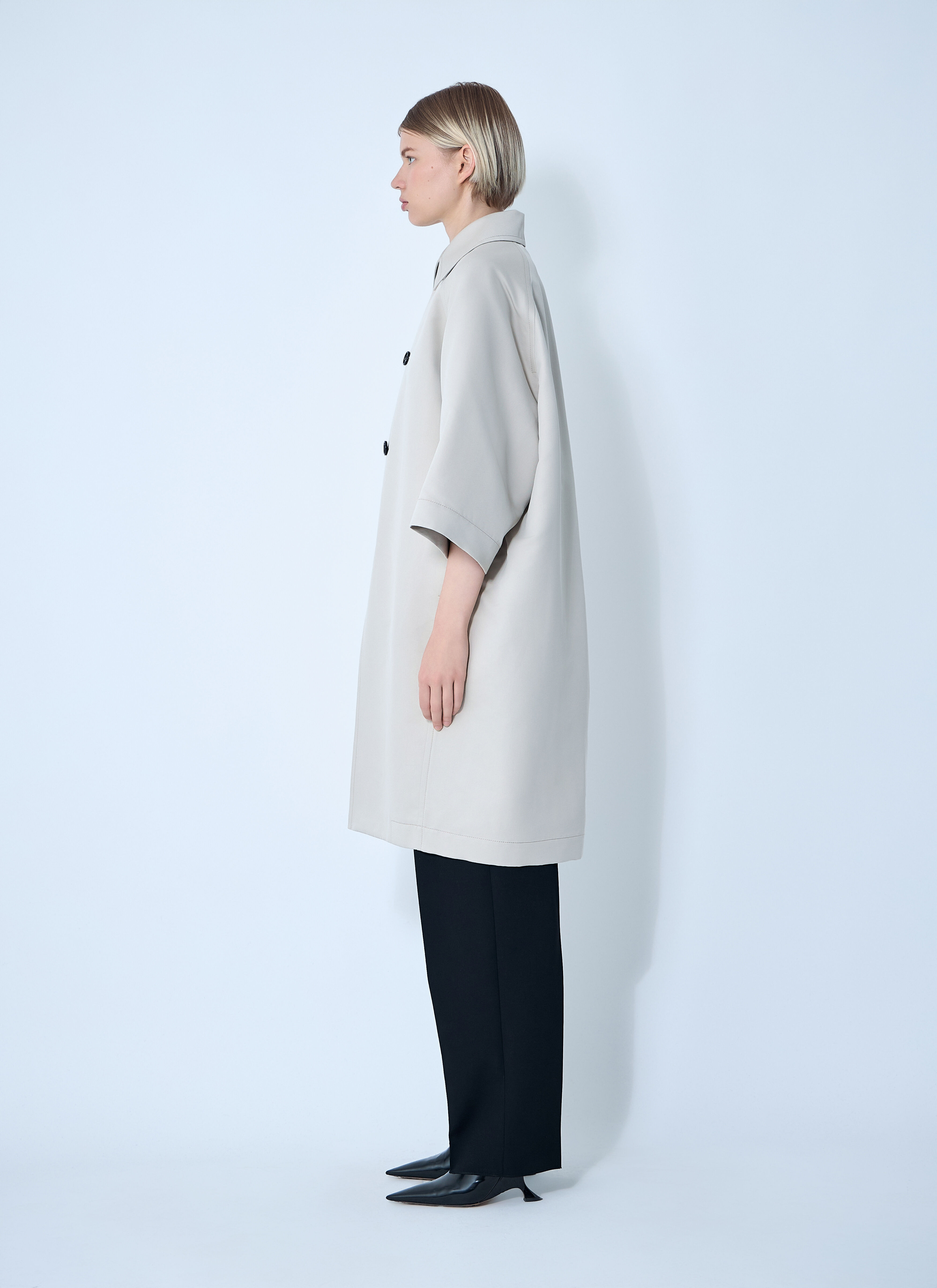 Silk-And-Cotton-Blend Coat - 3