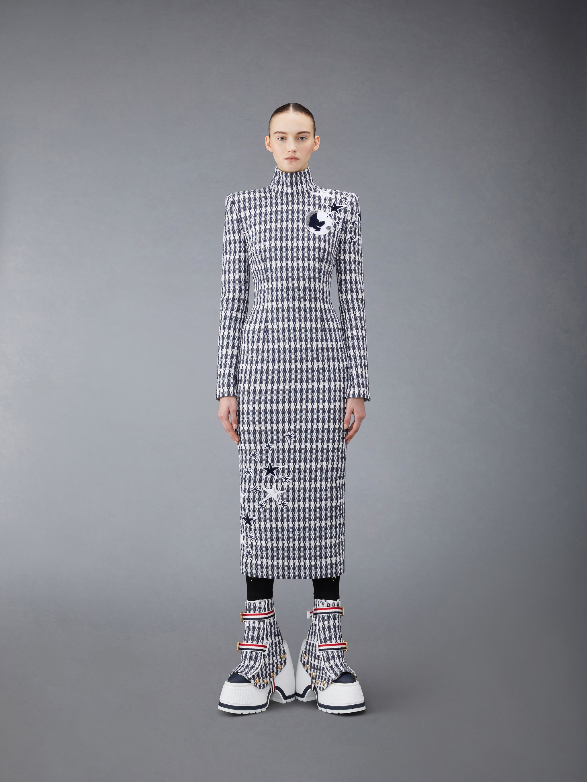 GROSGRAIN TWEED FITTED DRESS - 1