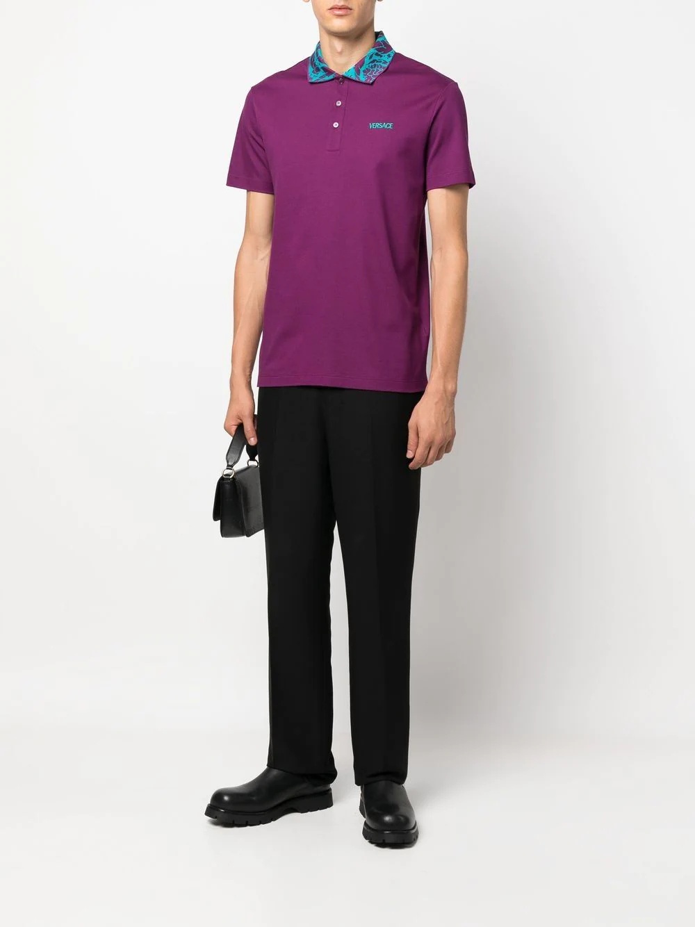 logo-embroidered cotton polo shirt - 2