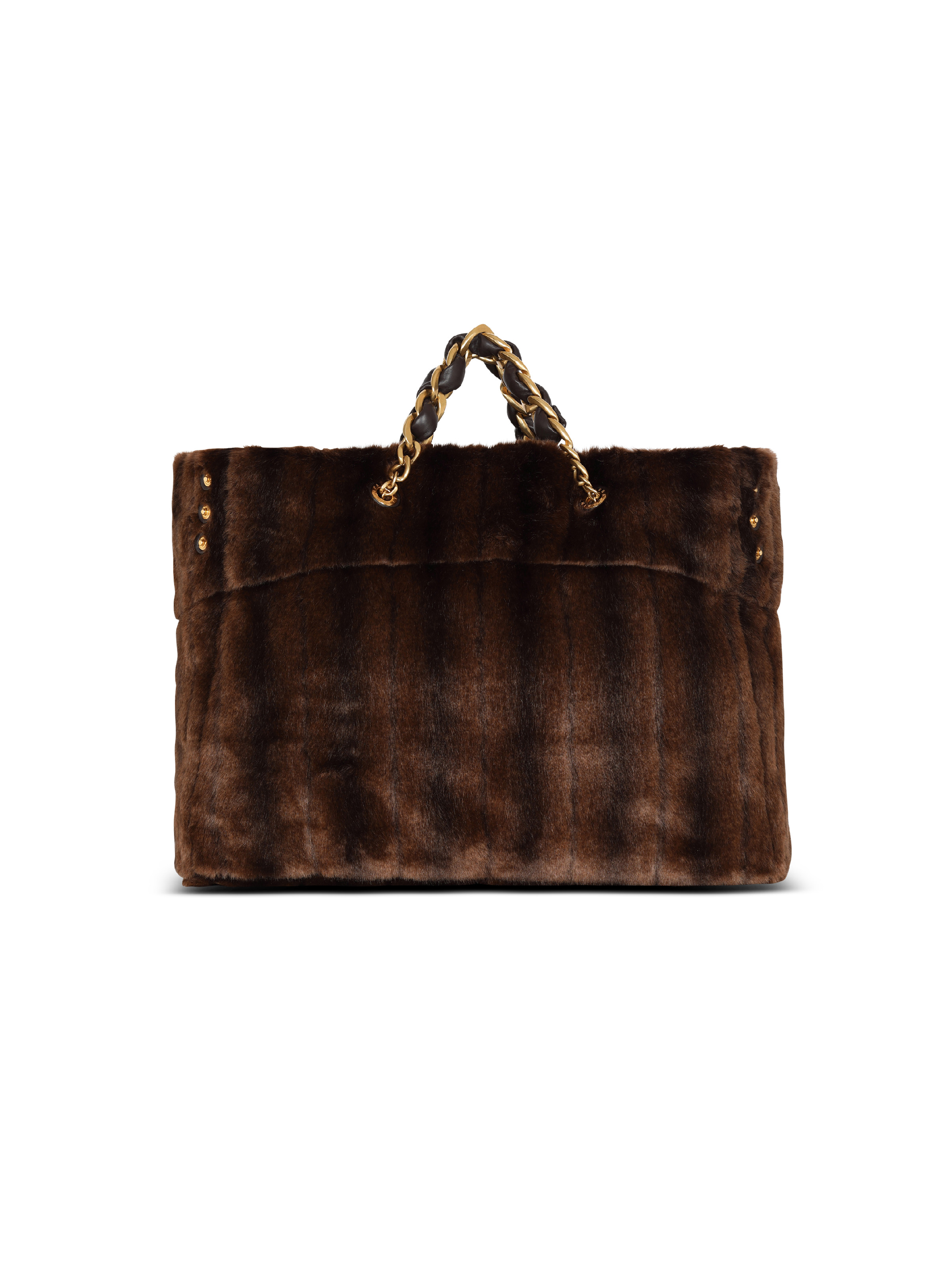 1945 Soft faux fur tote bag - 4