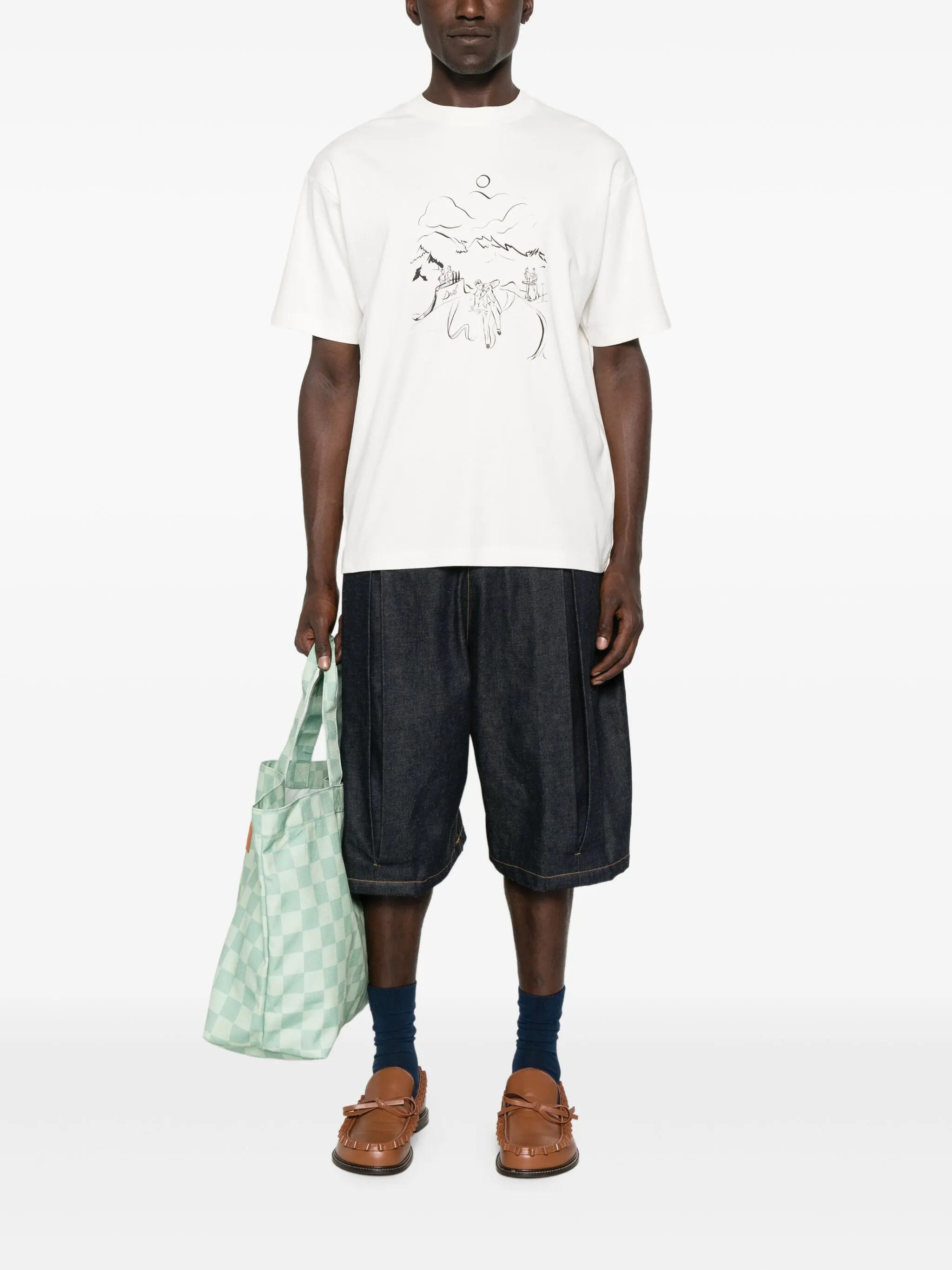 Drole De Monsieur Landscape-print T-shirt - 4