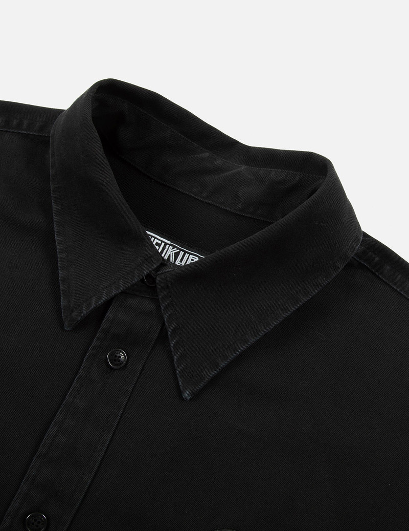 Metallic Seagull and Logo Print Relax Fit Oxford Shirt 12