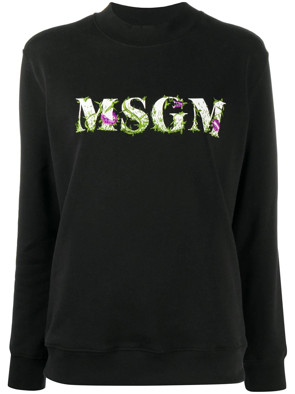 floral logo sweatshirt - 1