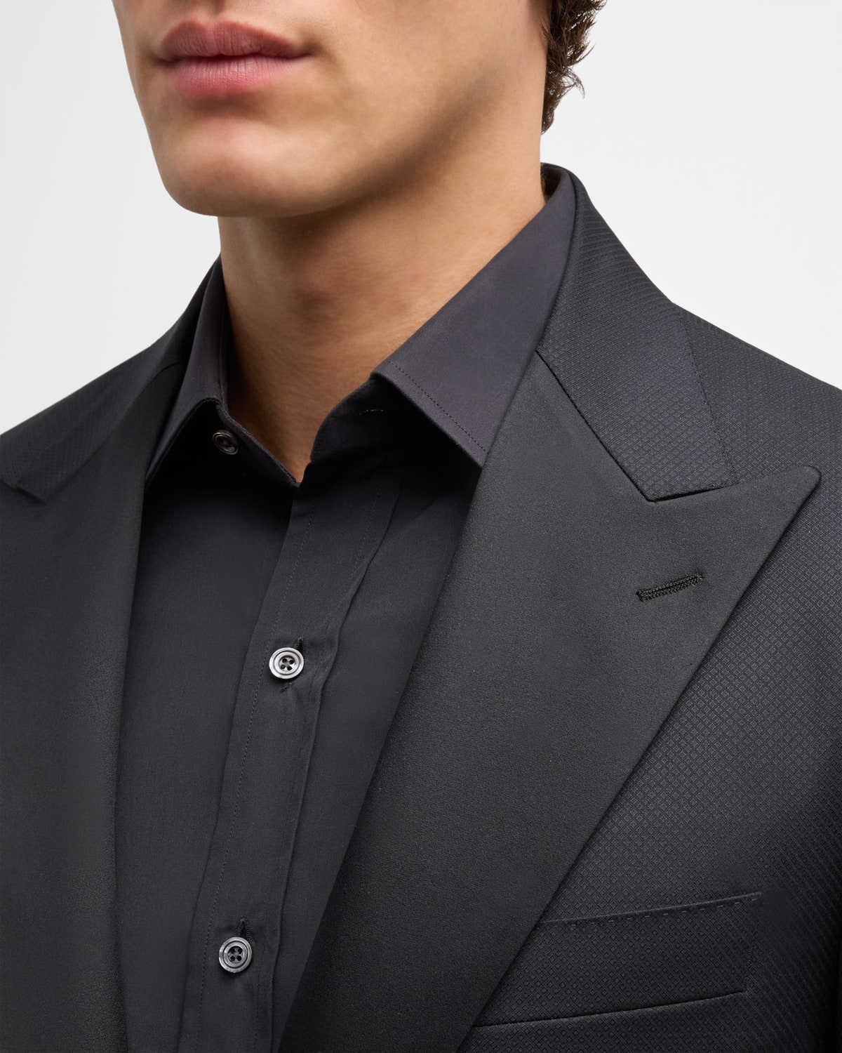 Men's Wool Diamond Weave Tuxedo - 2