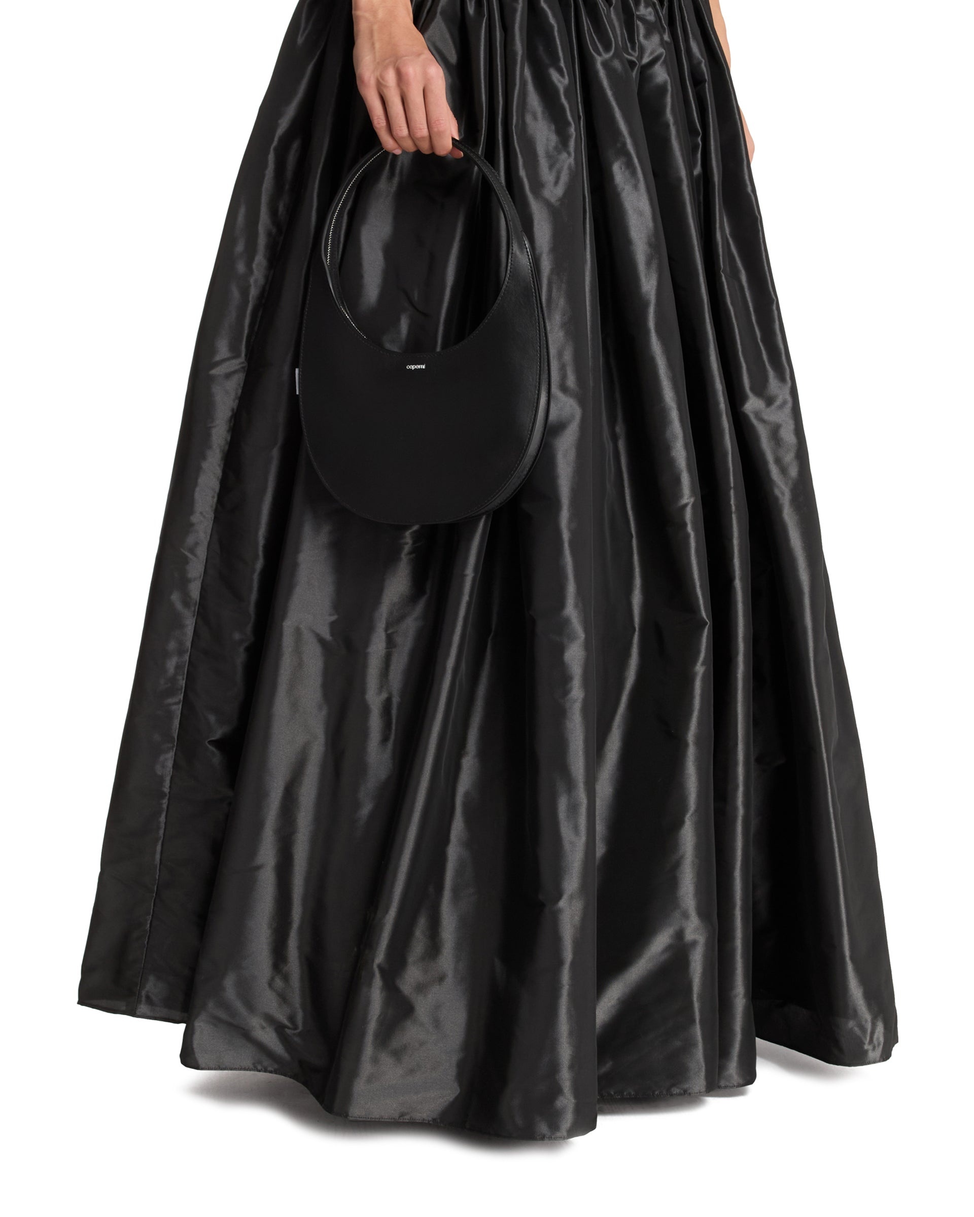Black Leather Double Swipe Bag - 4