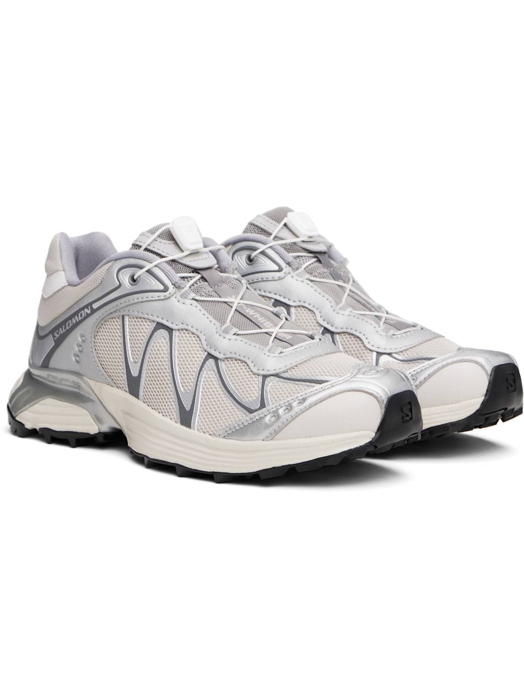 Silver & Beige XT-Whisper Sneakers - 4