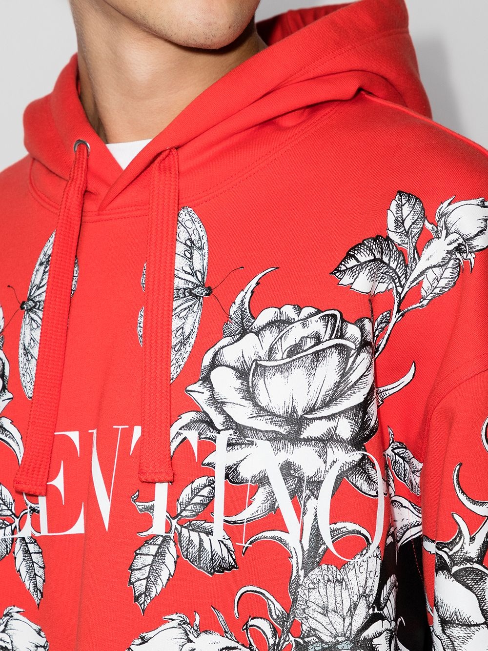 Dark Blooming cotton hoodie - 4