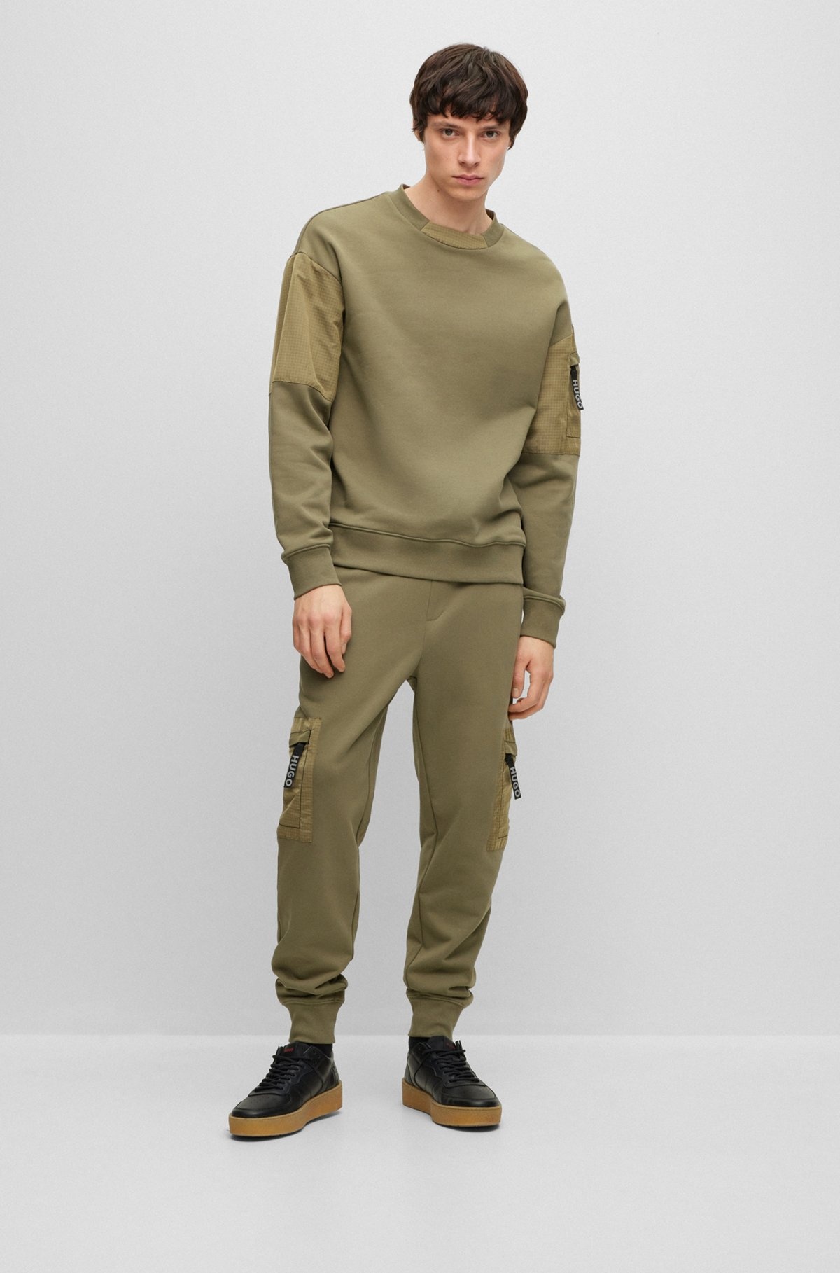 RELAXED-FIT TRACKSUIT BOTTOMS WITH CARGO POCKETS - 4