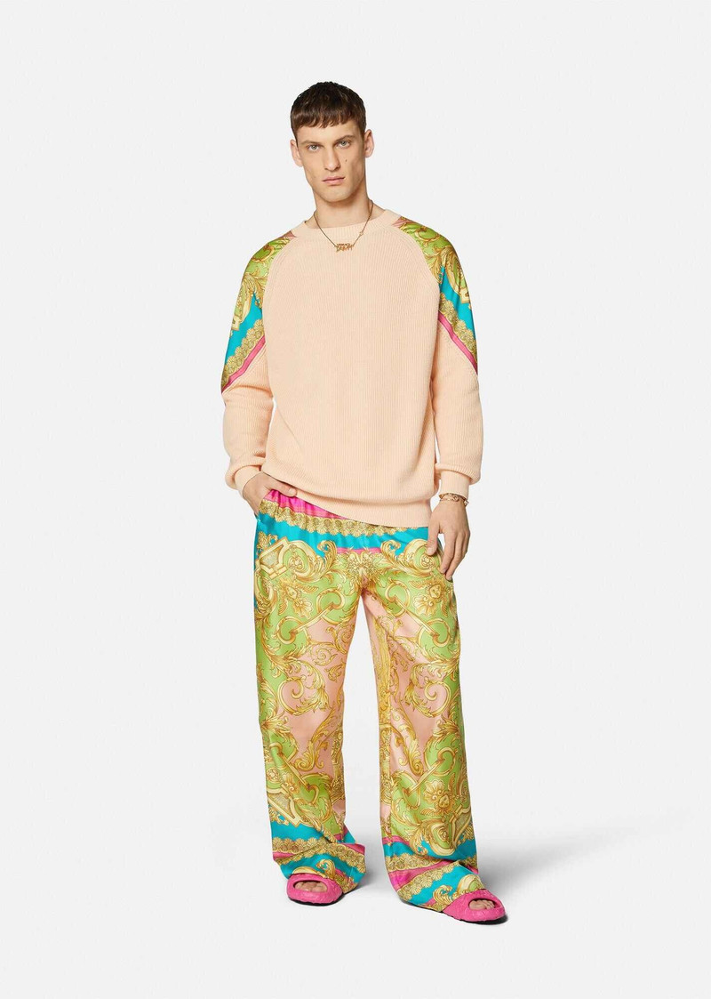 VERSACE Barocco Goddess Silk Pants outlook