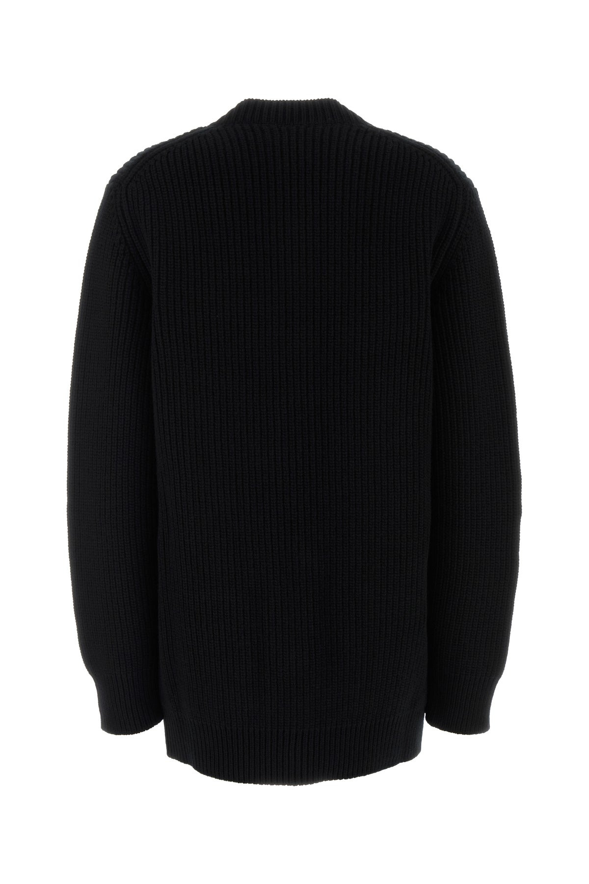 Black wool oversize cardigan - 2