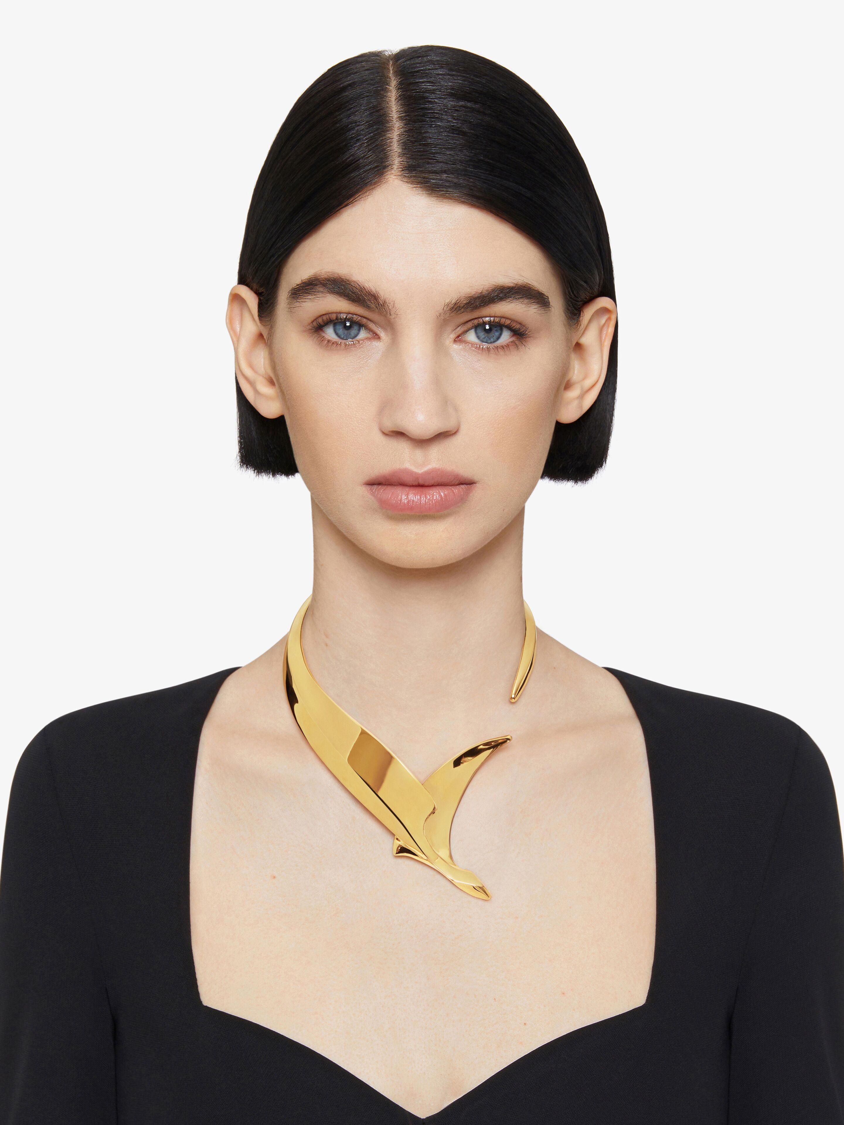 BIRD TORQUE NECKLACE IN METAL - 3