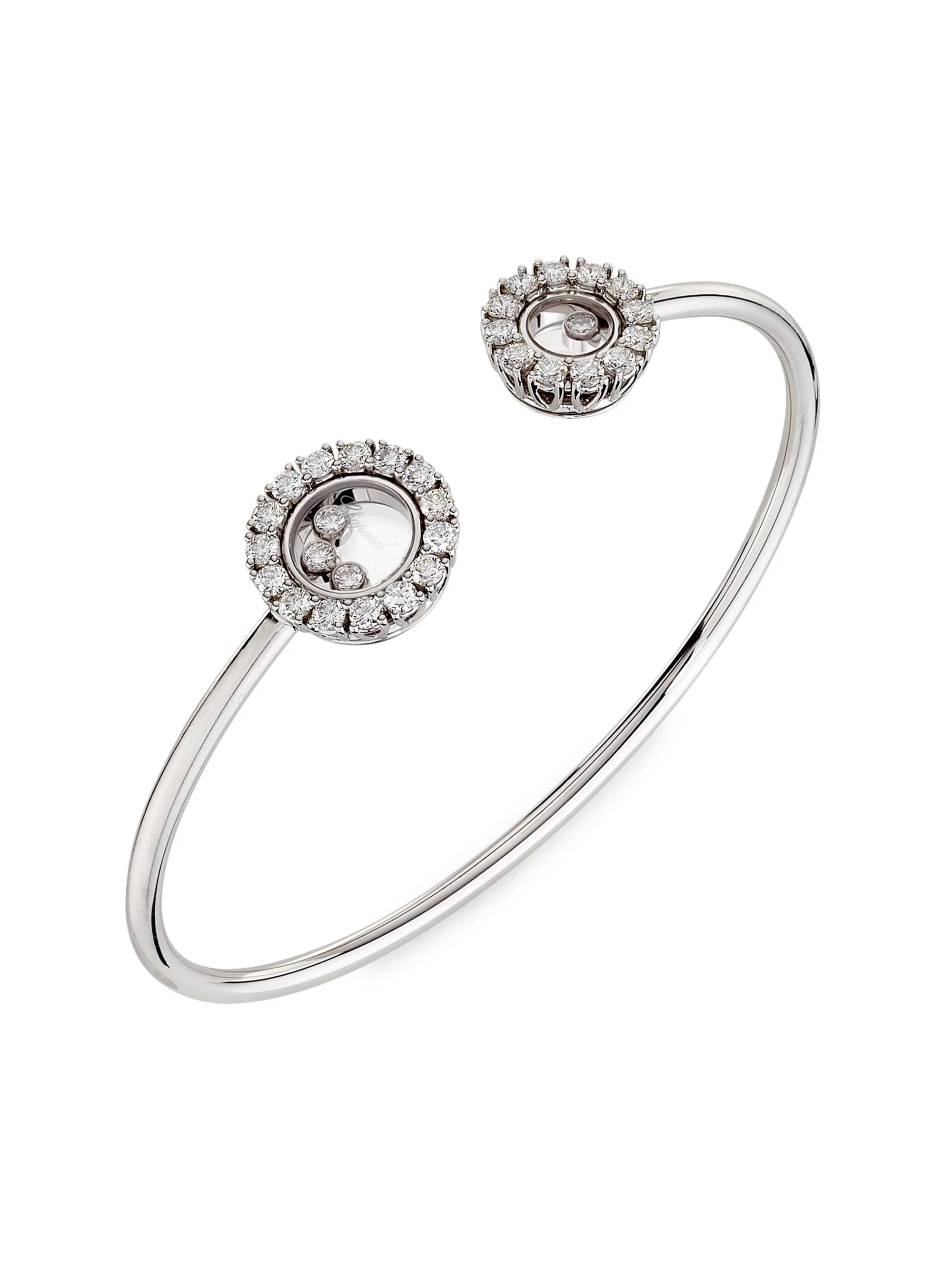 Women's Happy Diamonds 18K White Gold & 1.45 TCW Diamond Bracelet - White Gold - 1