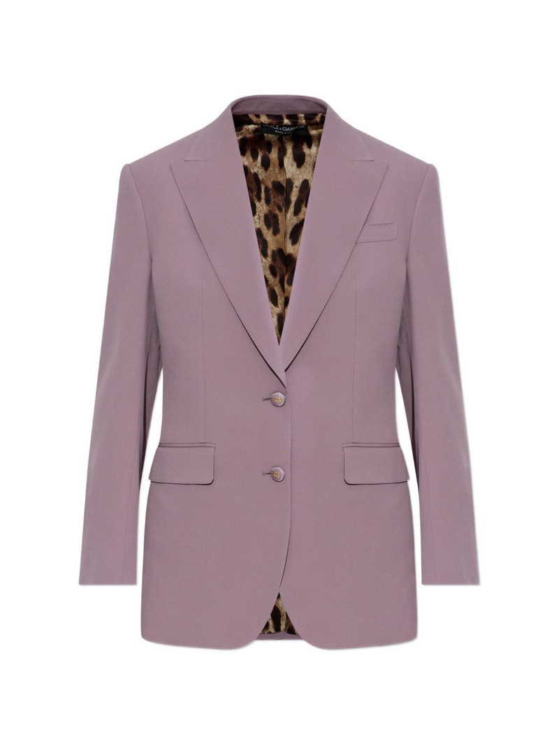 button-fastening V-neck blazer 1