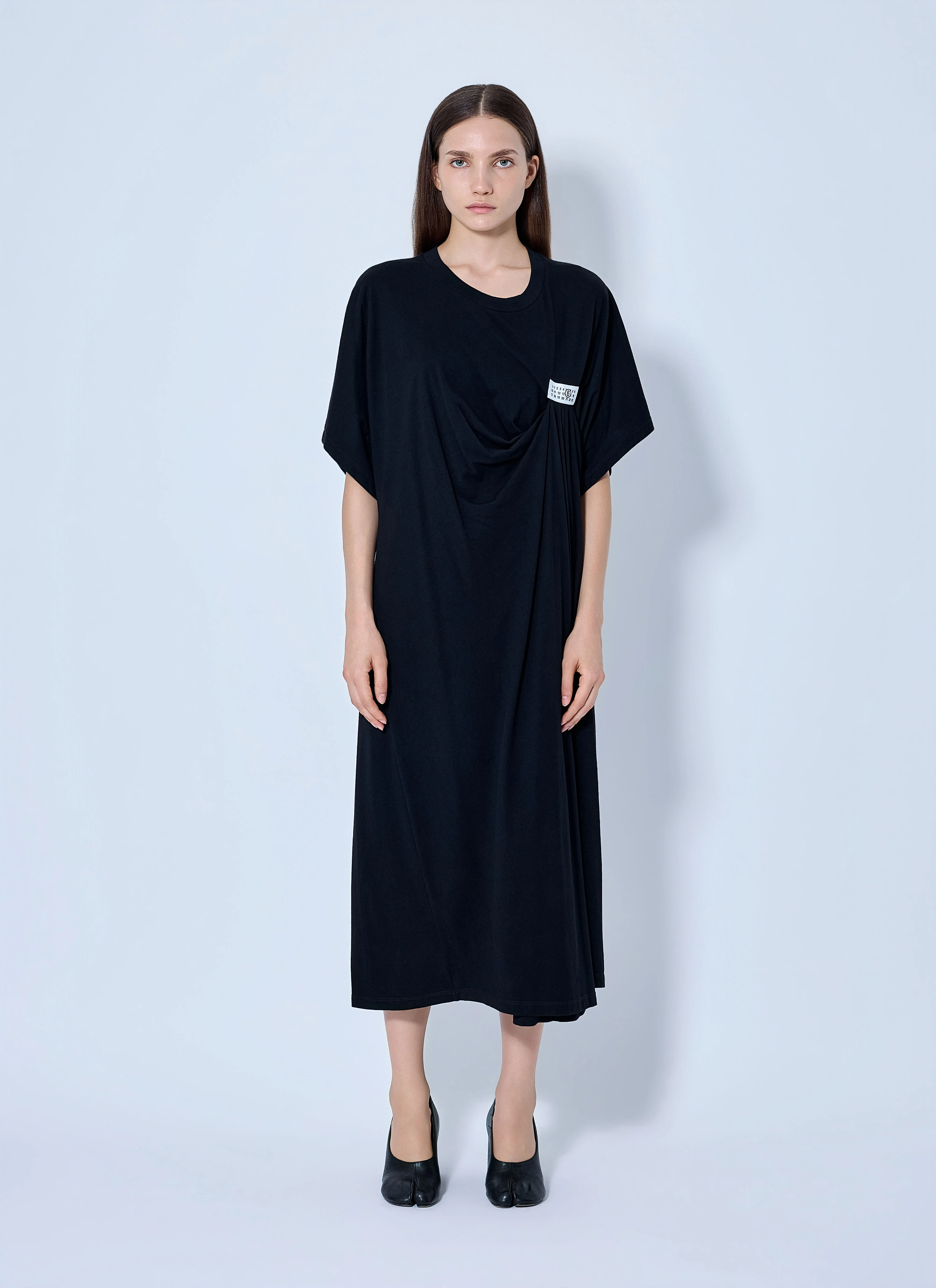 Draped Midi Dress - 1