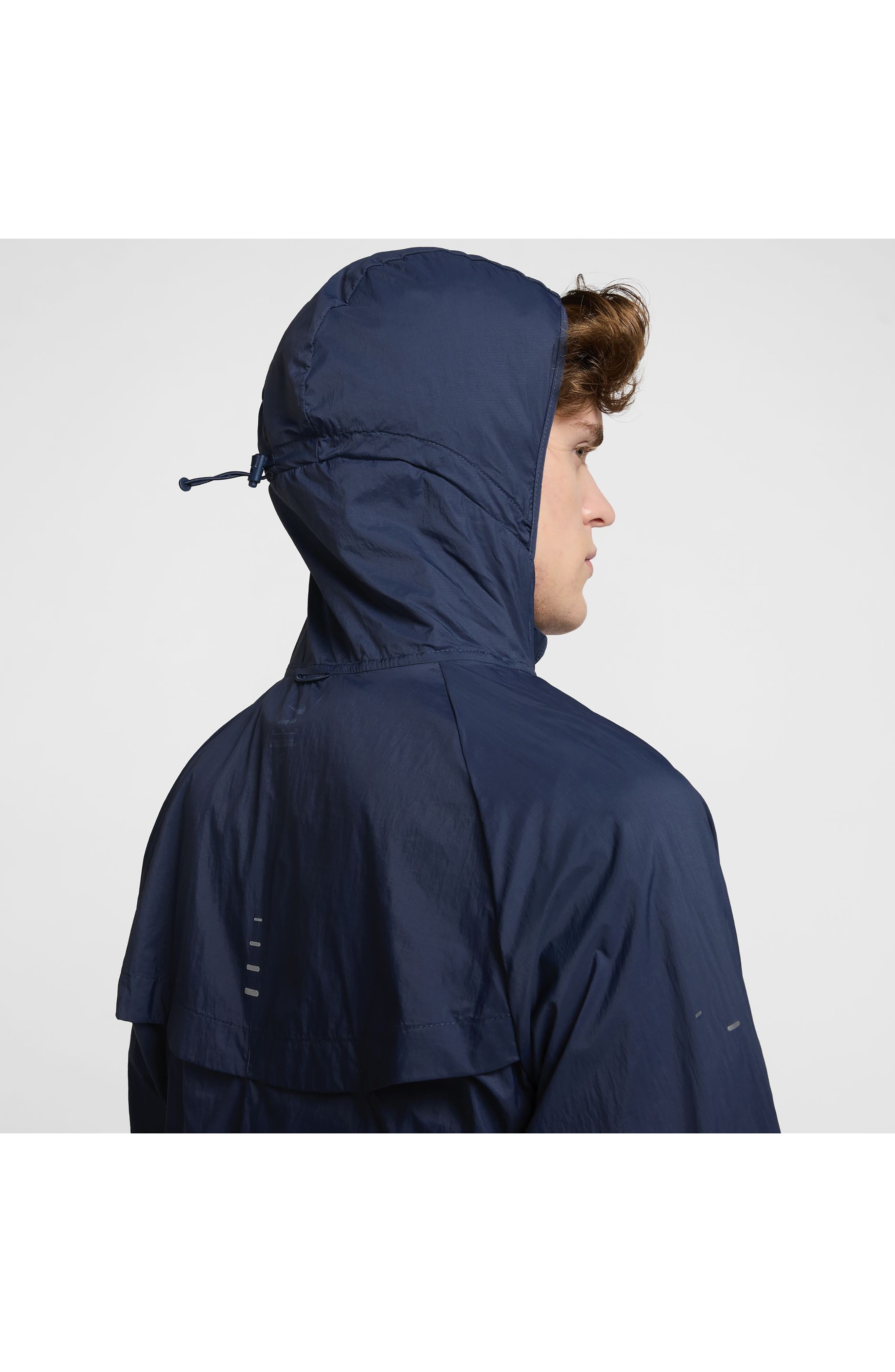 Nike Stride Dri-FIT UV Hooded Running Jacket in Thunder Blue at Nordstrom - 7