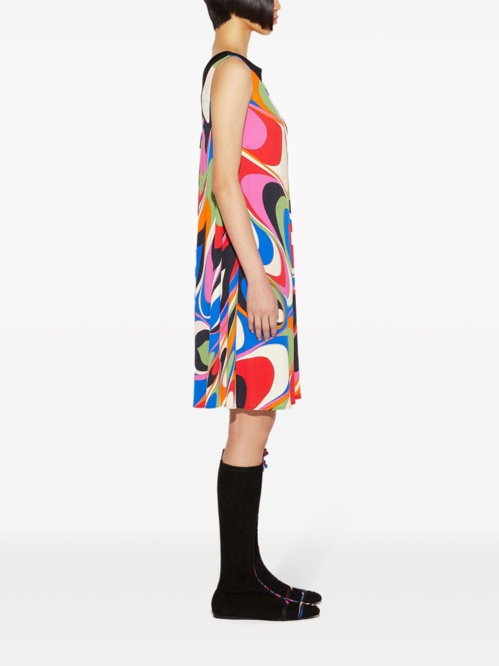 Onde-print shift minidress - 3