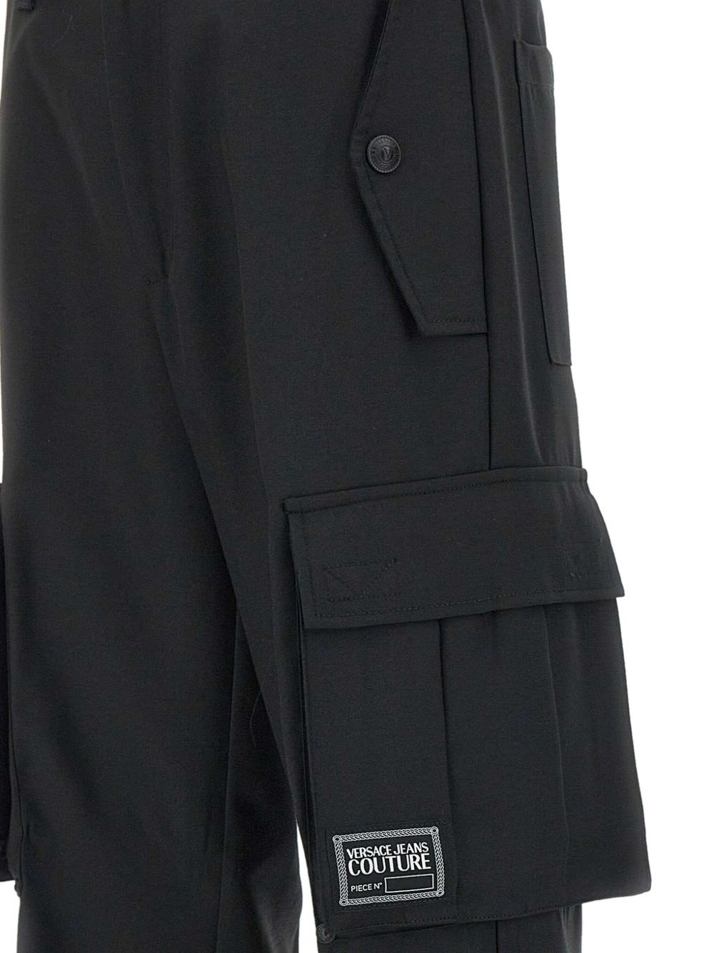 logo-patch tailored pants - 4