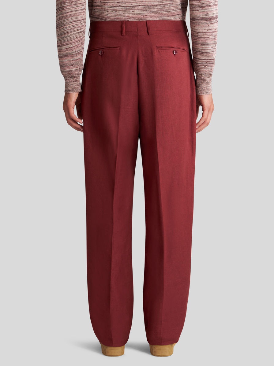 LINEN AND COTTON TROUSERS - 4