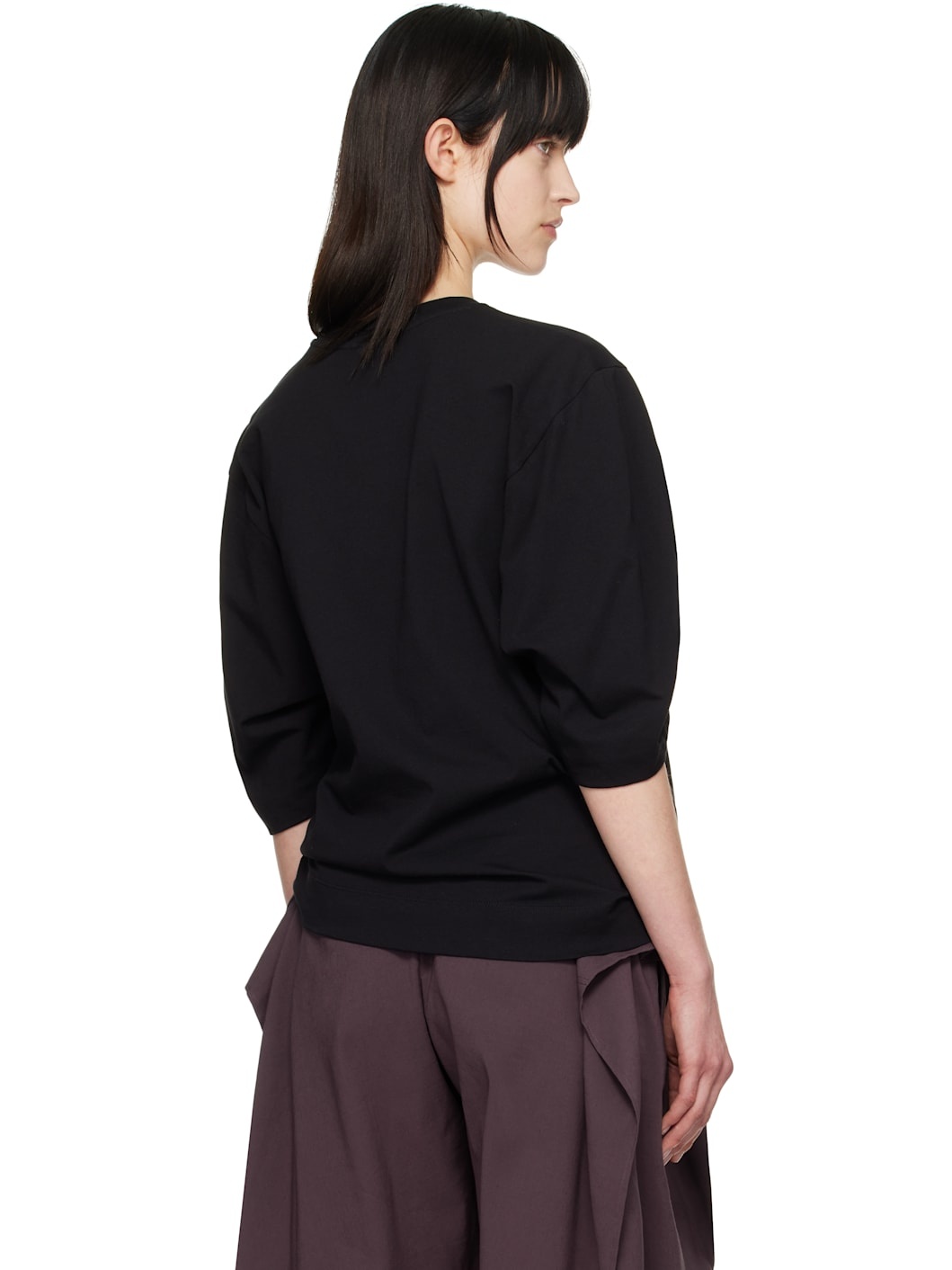 Black Pleated T-shirt - 3