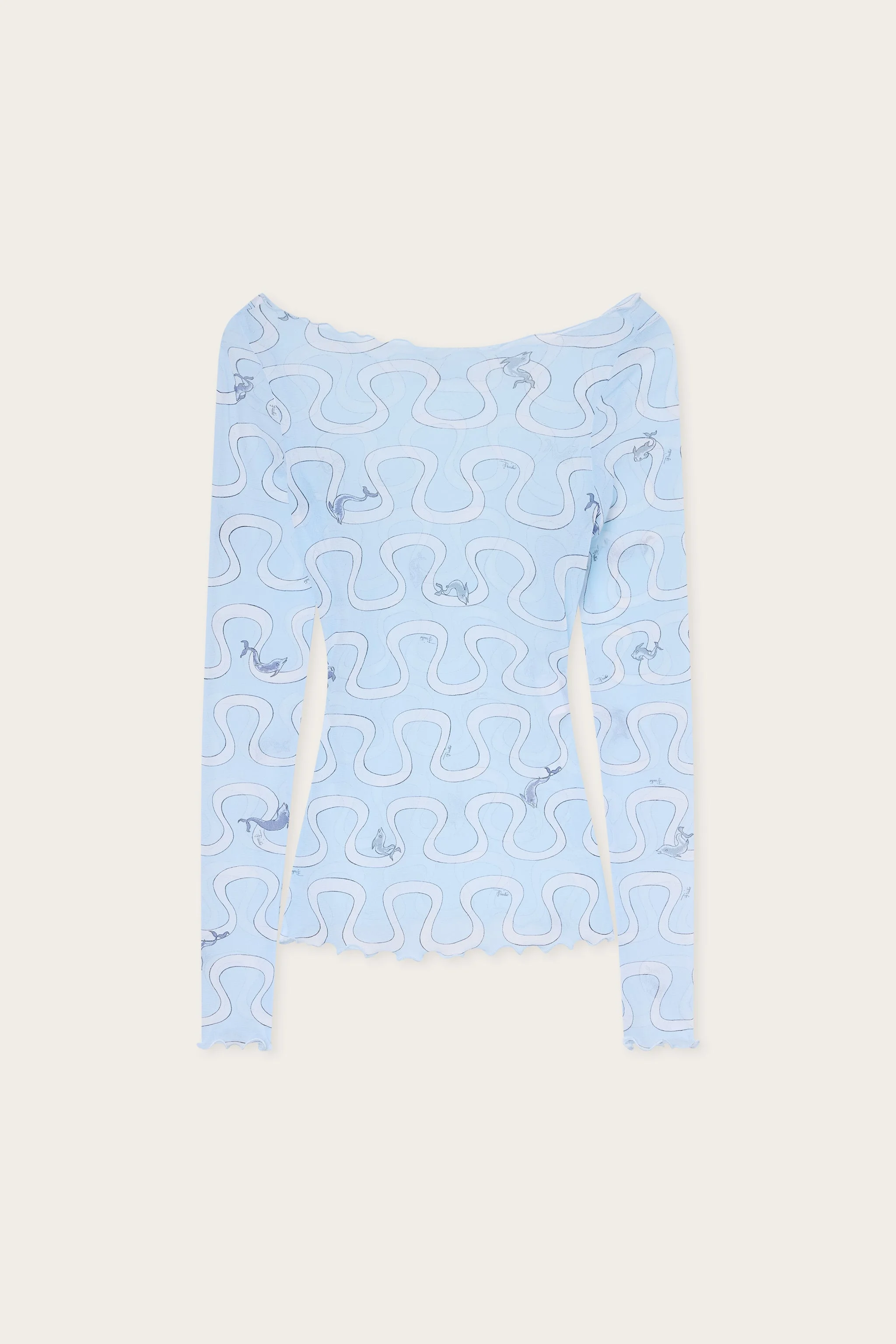 ONDA PRINT TULLE TOP - 1
