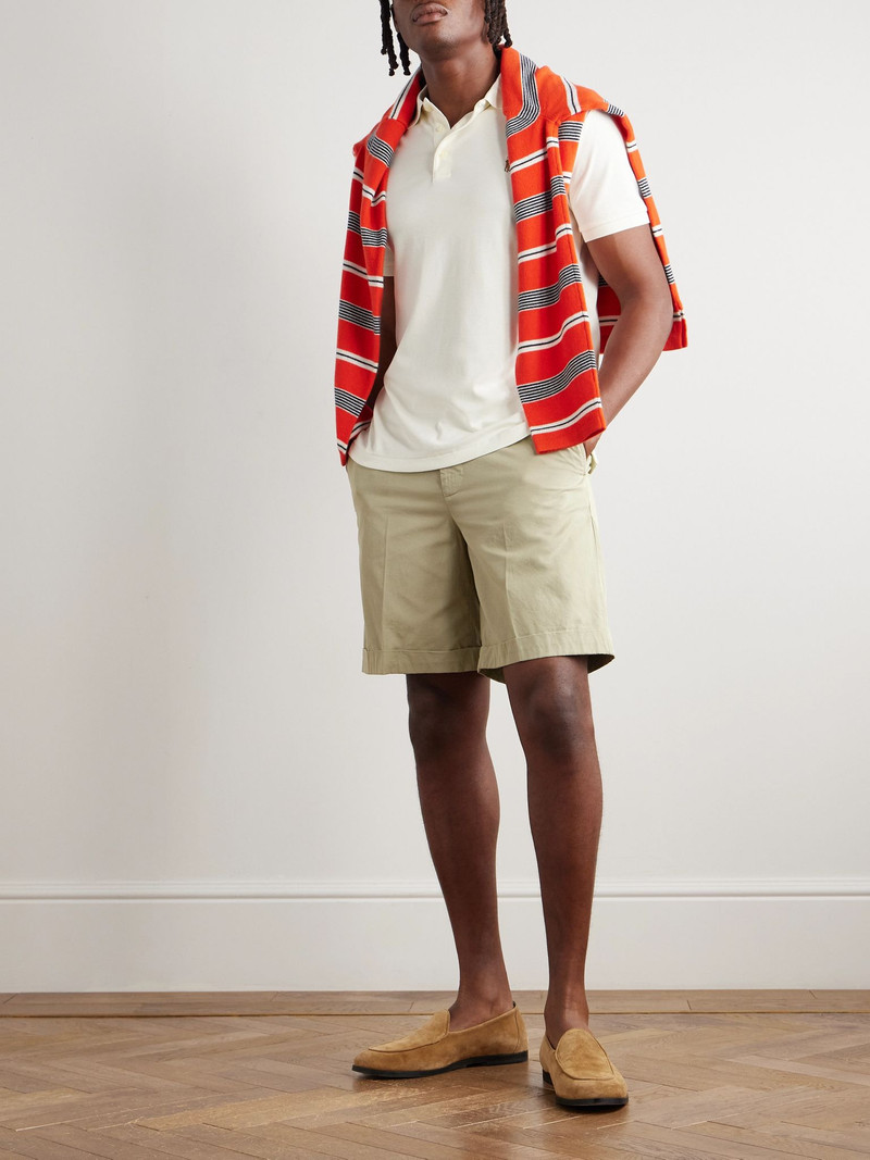 A.P.C. Andrew Straight-Leg Cotton Shorts Green outlook