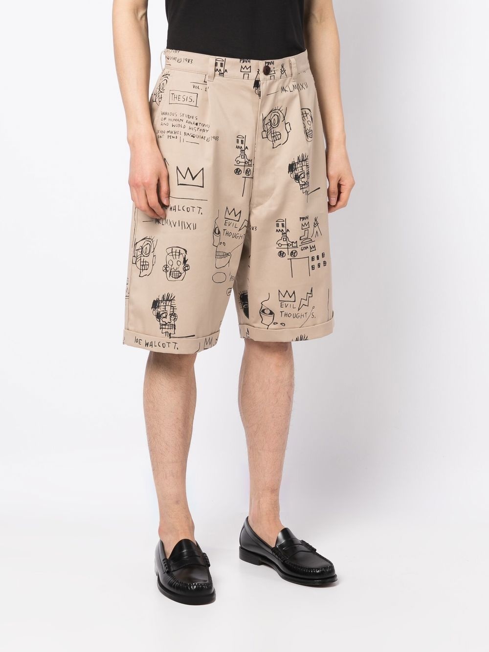 Basquiat-style chino shorts - 3