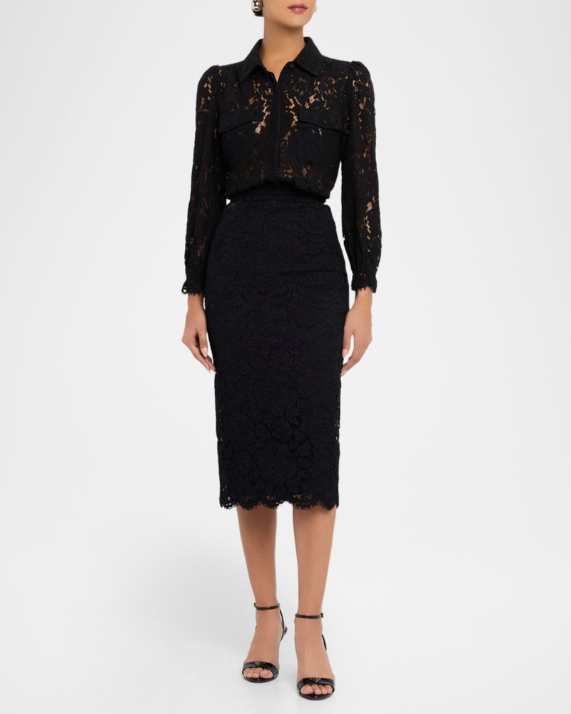 GENERATION LOVE Lina Long-Sleeve Lace Shirt outlook