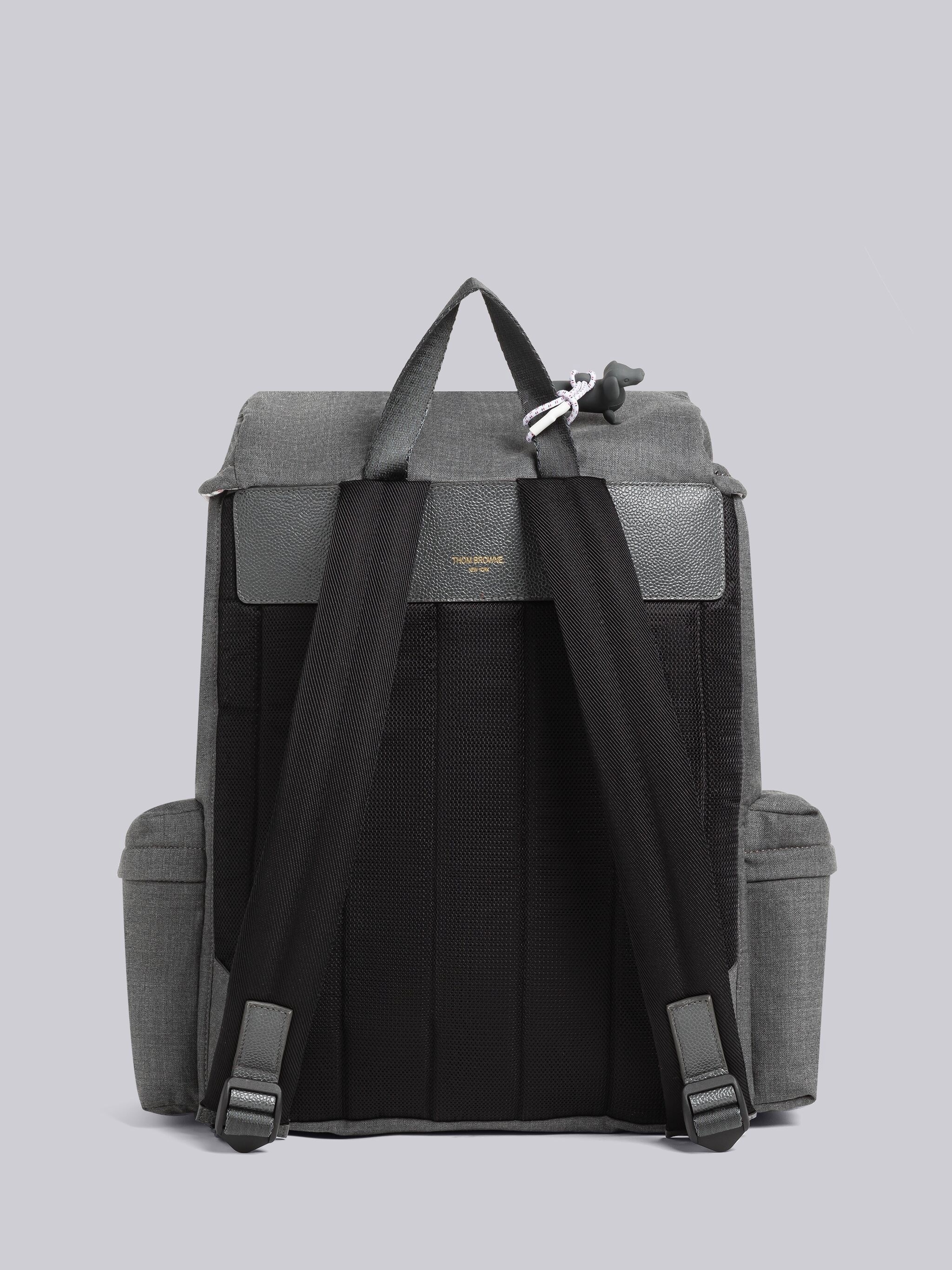 Thom Browne Black RWB Structured Backpack Thom Browne